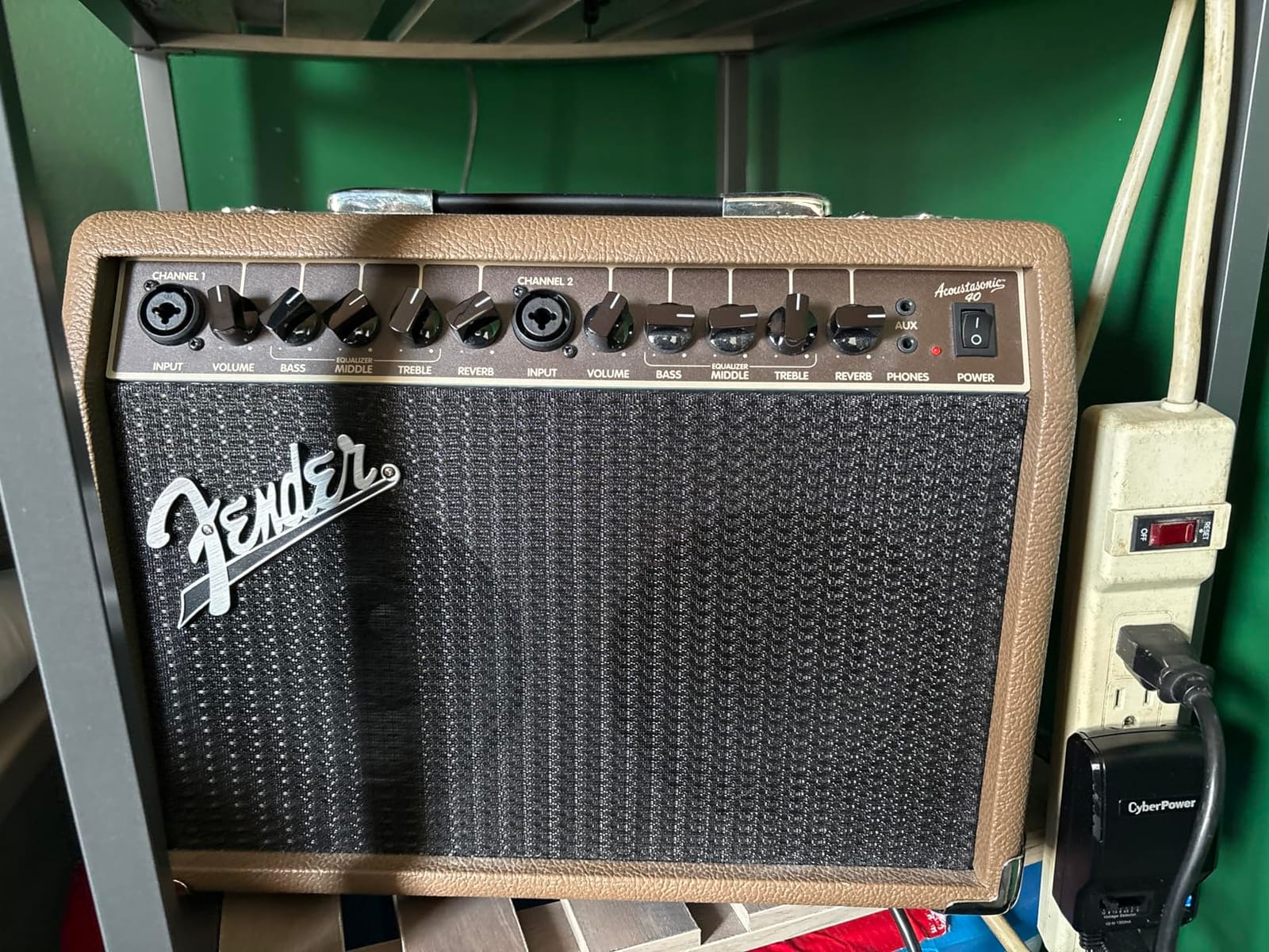 Fender Acoustasonic 40 Acoustic Guitar Amplifier, 40-Watt Portable Combo Amp with Dual 6.5