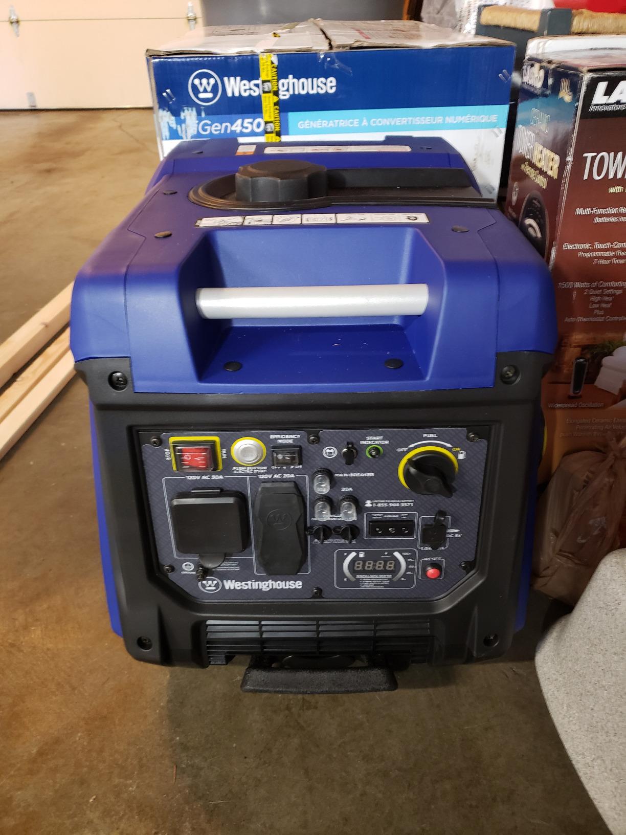 Westinghouse 5000 Peak Watt Super Quiet Portable Inverter Generator, Remote Electric Start with Auto Choke, Wheel & Handle Kit, RV Ready, Gas Powered, Parallel Capable customer photo 1