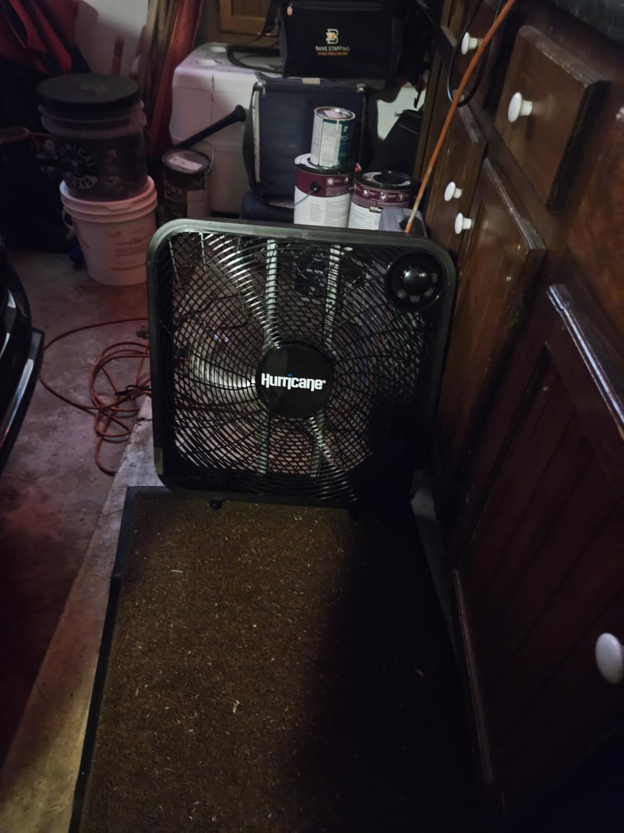 Hurricane Classic Floor Mount Box Fan w/ 3 Quiet Speeds, White, 20