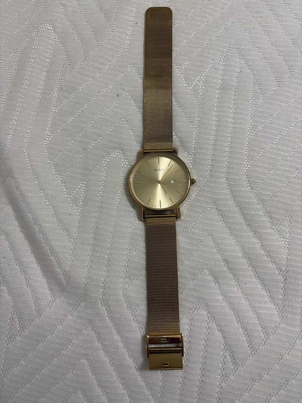 BUREI Ultra Thin Minimalist Men Watches, Leather or Stainless Steel Mesh Band, Analog Waterproof Casual Business Wristwatch customer photo 1