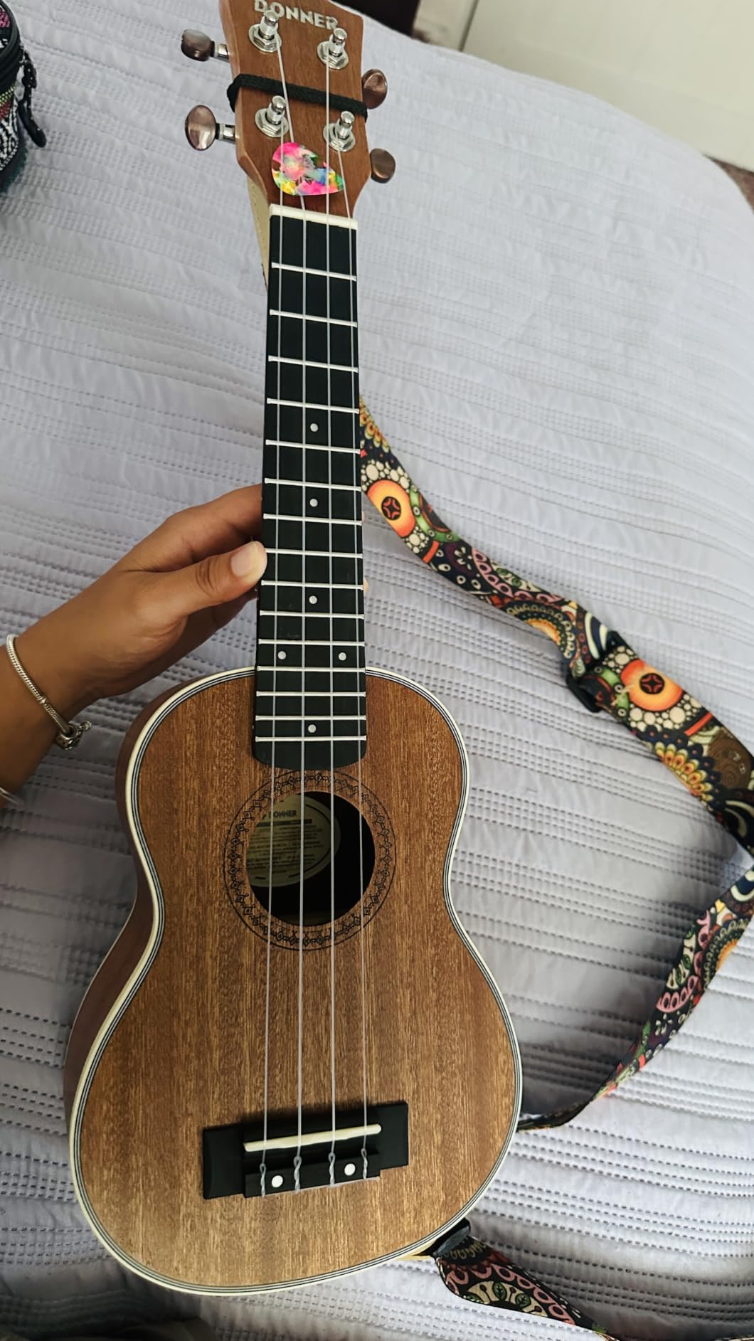 Donner Tenor Ukulele Mahogany Professional 26 inch Ukelele Starter Bundle Kit with Free Online Lesson Gig Bag Strap Nylon String Tuner Picks Cloth DUT-1 Ukalalee Set customer photo 1