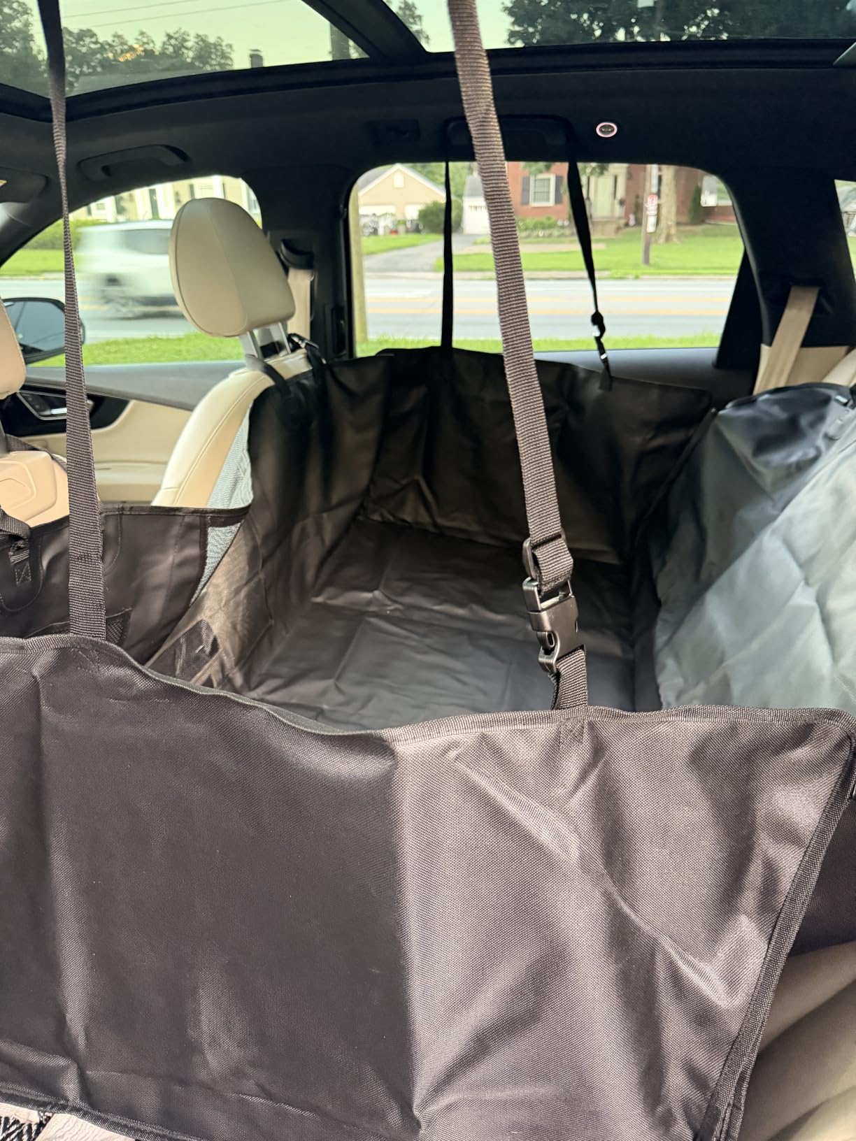 URPOWER Dog Car Seat Cover for Pets 100% Waterproof Seat Cover Hammock 600D Heavy Duty Scratch Proof Nonslip Durable Soft Back Seat Covers for Cars and SUVs customer photo 1