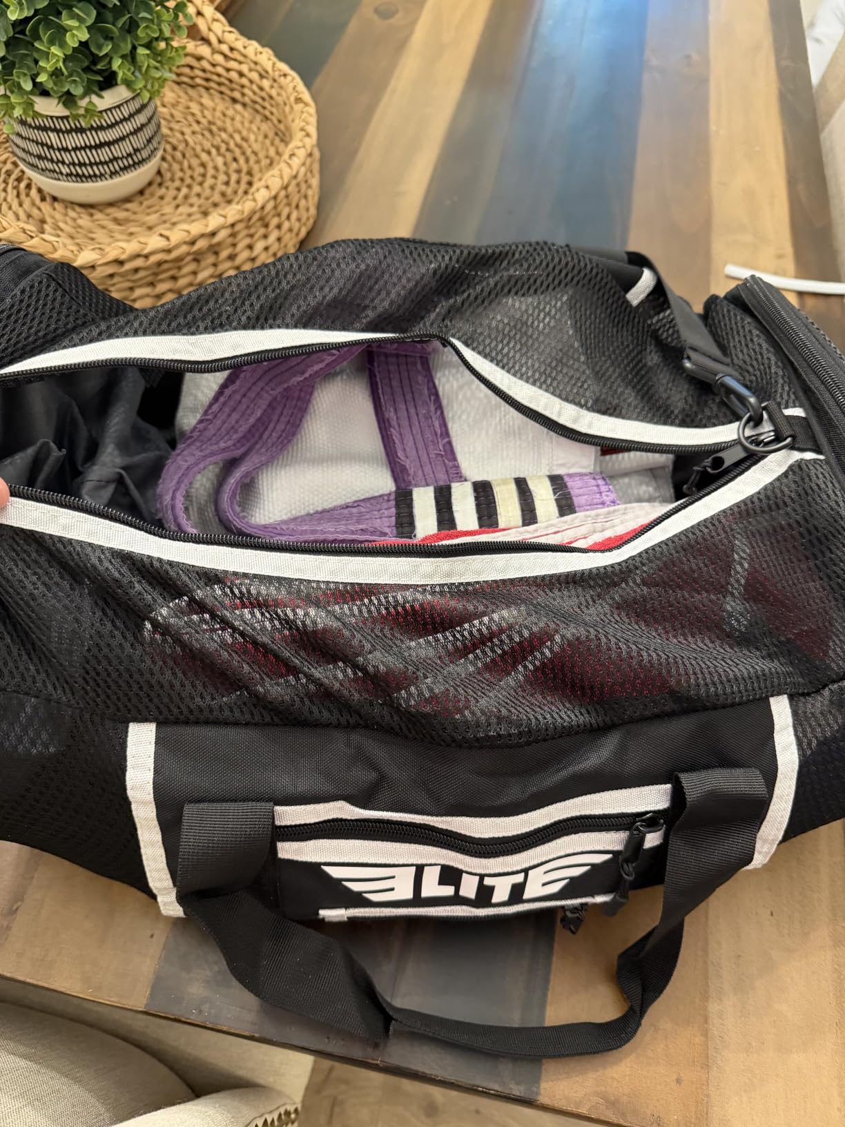 Elite Sports Boxing Gym Duffle Bag for MMA, BJJ, Jiu Jitsu gear, Duffel Athletic Gym Boxing Bag customer photo 1