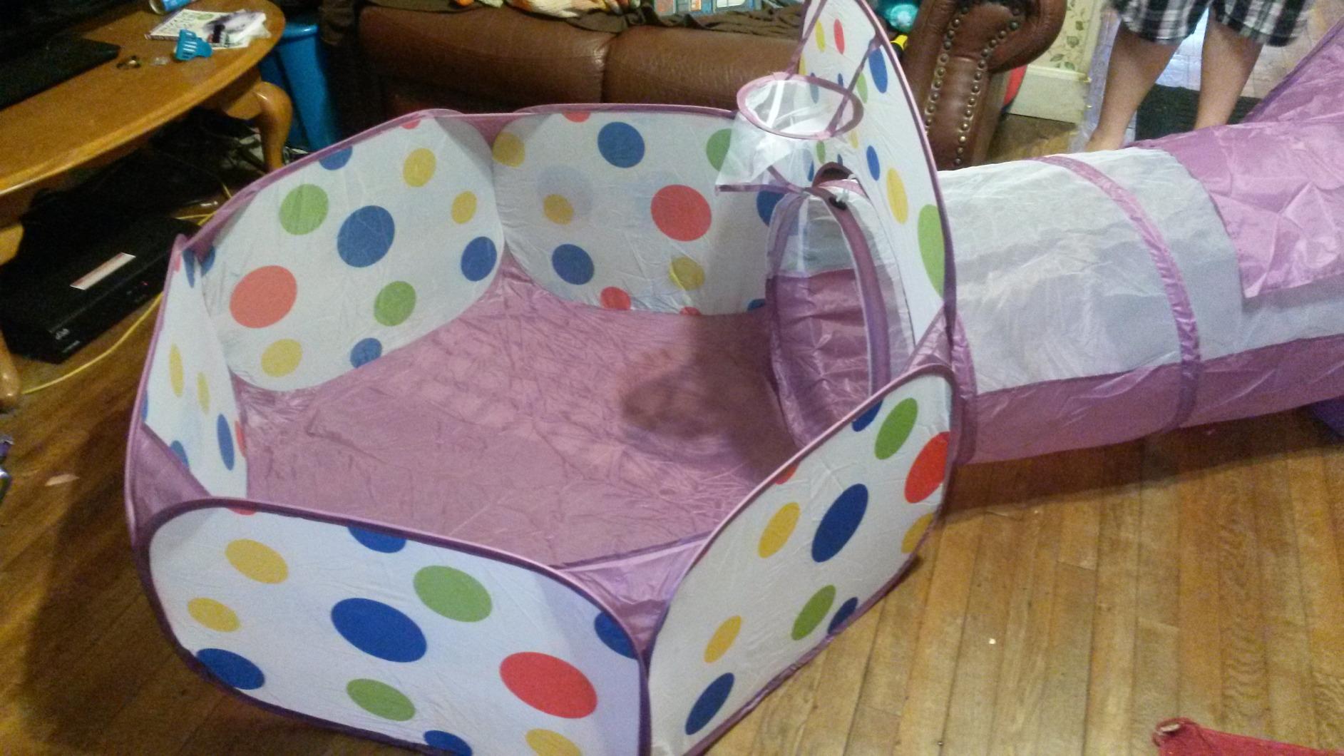Playz 5pc Pop Up Play Tent and Crawl Through Tunnels for Kids w/Carry Bag | Ball Pit for Toddlers with Play Tunnels, Baby Tents Indoor playground for age 3+ Boys and Girls [Pit balls not included] customer photo 1
