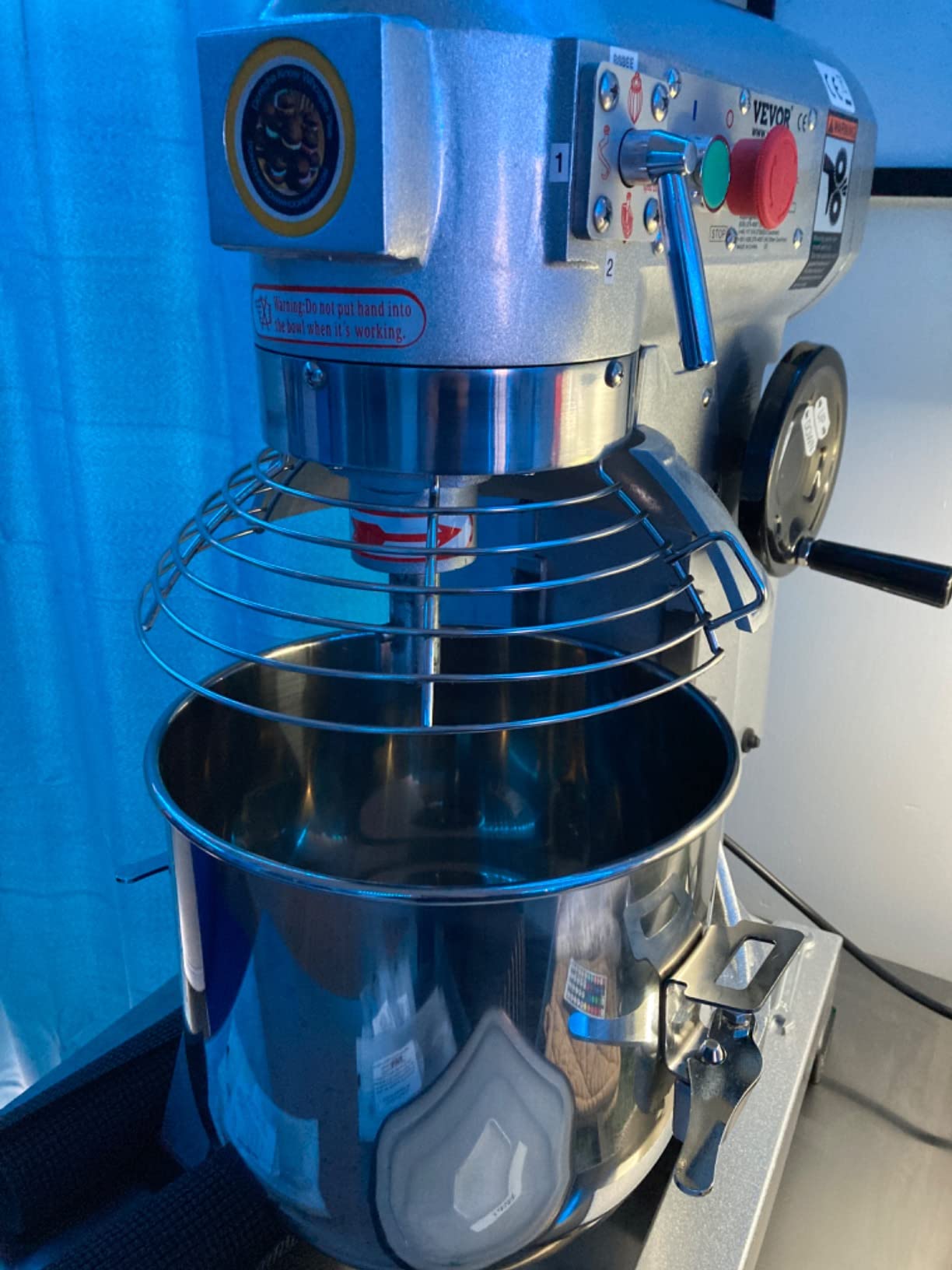 Happybuy 30Qt Commercial Food Mixer Timing Function 1250W Commercial Mixer | for Bakery Pizzeria Restaurant Kitchen, Stainless Steel Bowl Heavy Duty Stand Mixers with 3 Speeds, Dough Hooks Whisk Beater customer photo 1