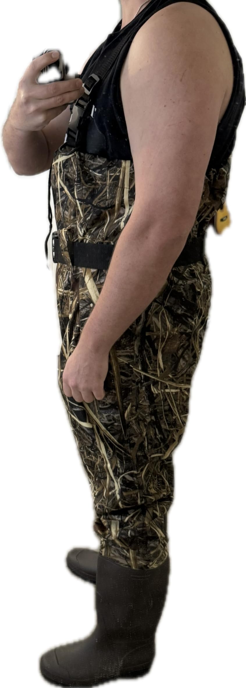 FISHINGSIR Waders for Men Waterproof Women Fishing Chest Wader with Boots | 2-Ply Nylon/PVC, for hunting & fishing, with boot hanger customer photo 2