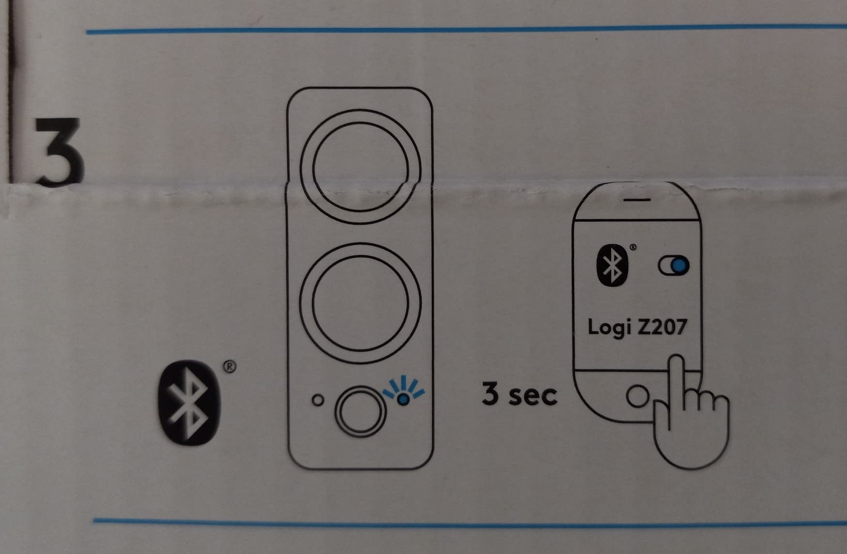 Logitech Z207 2.0 Stereo Computer Speakers with Bluetooth | 10 Watts peak power, active drivers with passive radiators, 3.5 mm input and headphone jack, ideal for PC setups customer photo 1