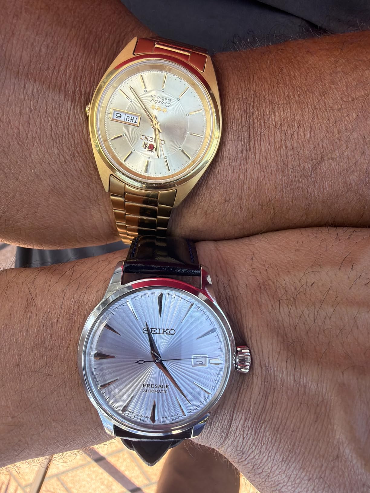 Presage Cocktail Time Automatic Watch for Men | Patterned & Gradated Dial, Golden Numerals and Date Calendar, 50m Water-Resistant, 41-Hour Power Reserve customer photo 1