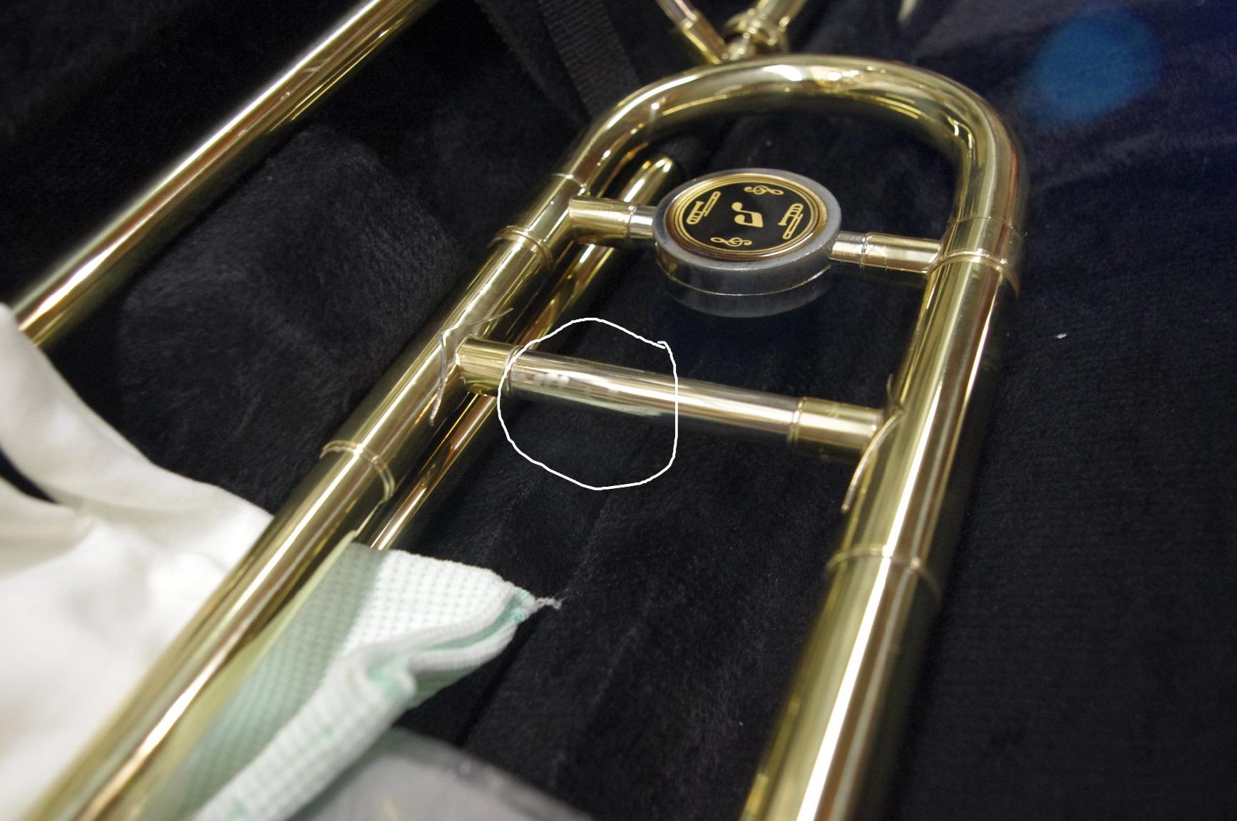 Costzon B Flat Tenor Slide Trombone Brass, Ideal for Standard Student Beginner Trombone w/Case, Gloves, Mouthpiece, Portable customer photo 1