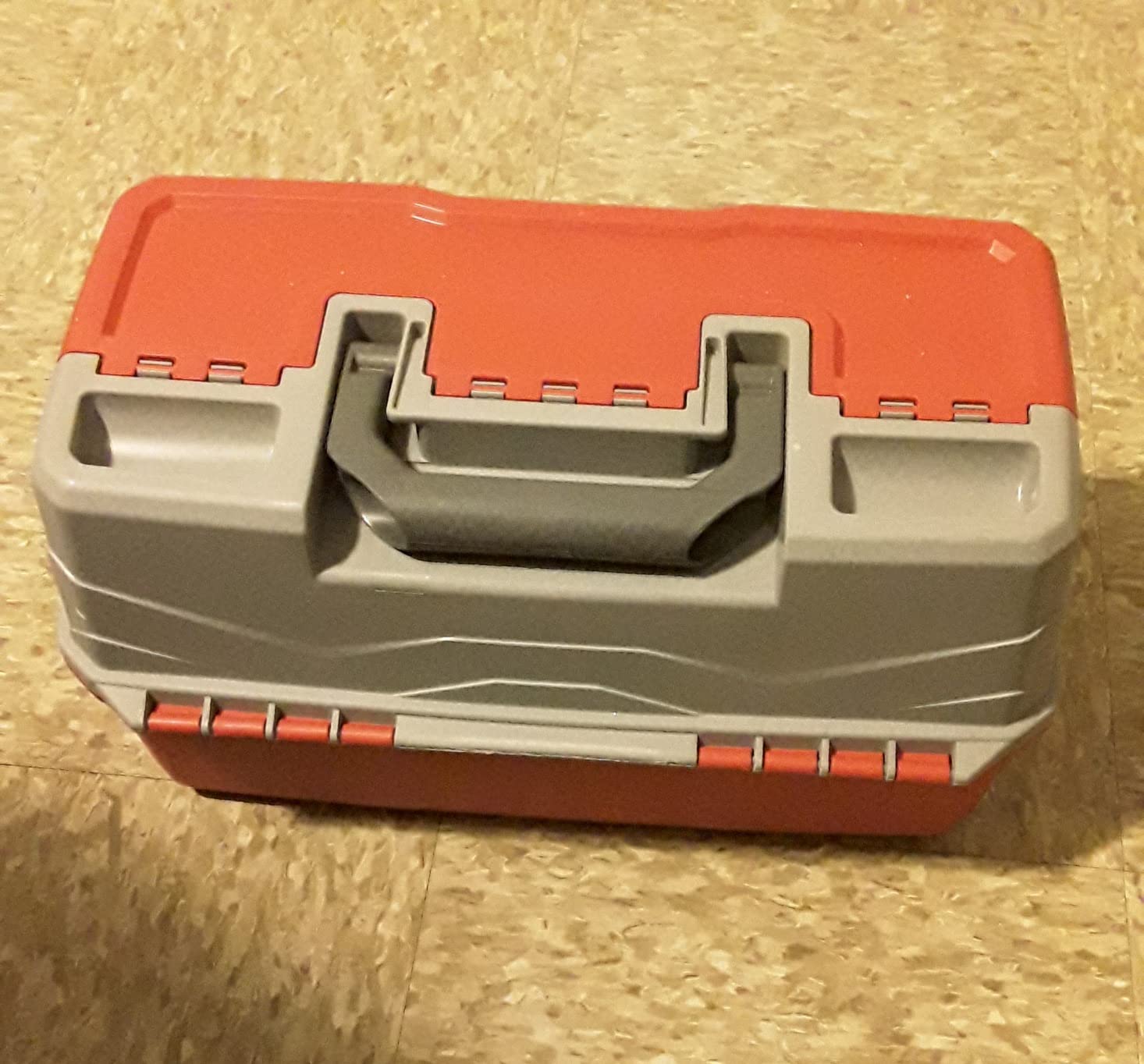 Flambeau Outdoors 6383 3-Tray Tackle Box, 32 Compartments, Red and Gray | Iconic cantilever 3-tray box, 32 compartments with 13 removable dividers, Draw Tite latch, Tip-Guard supports customer photo 1