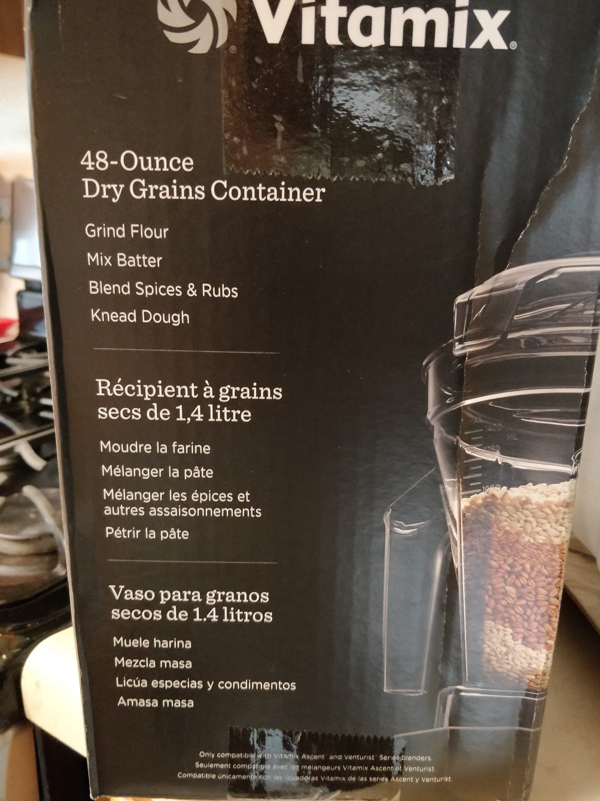 Vitamix 48 oz. Blender Container with SELF-DETECT, BPA-Free Tritan | Works with All Full-Size Vitamix Blenders, Dishwasher Safe, Laser-Cut Stainless-Steel Blades customer photo 1
