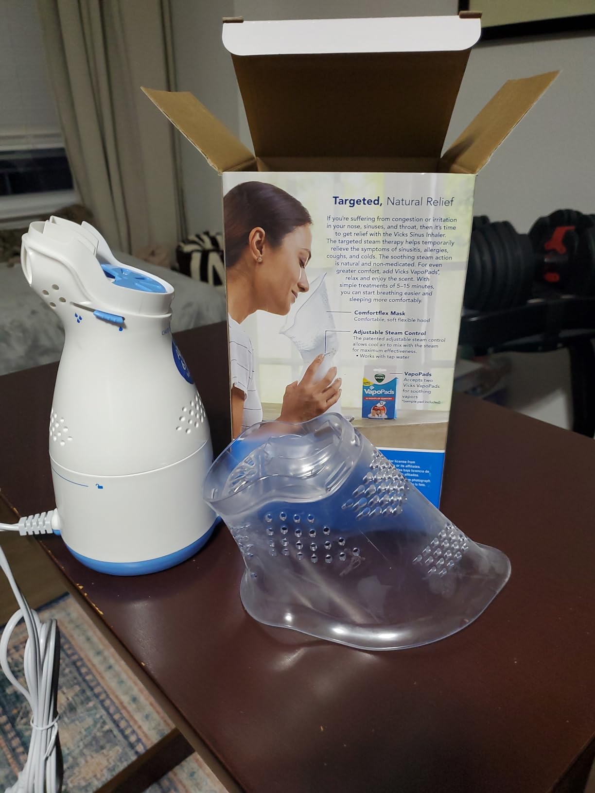 Vicks Sinus Inhaler for Sinus Relief, Works with VapoPads (1 Included) | Plug-in Non-Medicated Steam Inhaler for Allergies, Congestion & Colds, Vocal Steamer, Soothes Nasal & Throat Passages customer photo 1
