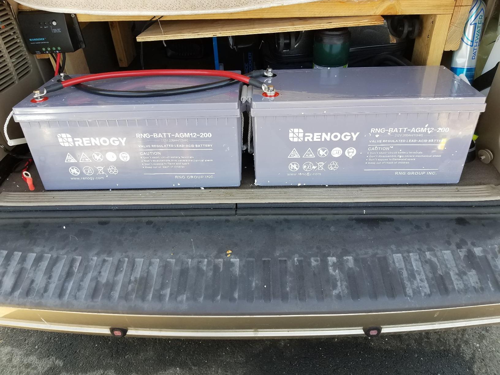 Renogy 12 Volt 200Ah Deep Cycle AGM Battery, Lead Acid Solar Battery | 3% Self-Discharge Rate, 2000A Max Discharge Current, Safe for RV, Camper, Cabin, Home Apliances, Marine and Off-Grid System customer photo 1