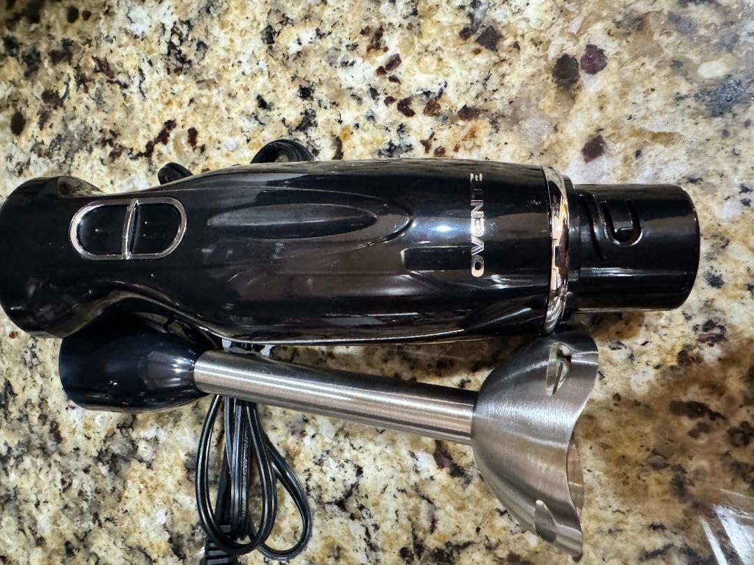 OVENTE Immersion Hand Blender, 300W Electric Handheld Stick Mixer with 2 Mixing Speeds and Stainless Steel Blades for Smoothies, Purees & Baby Food, Black HS560B customer photo 2