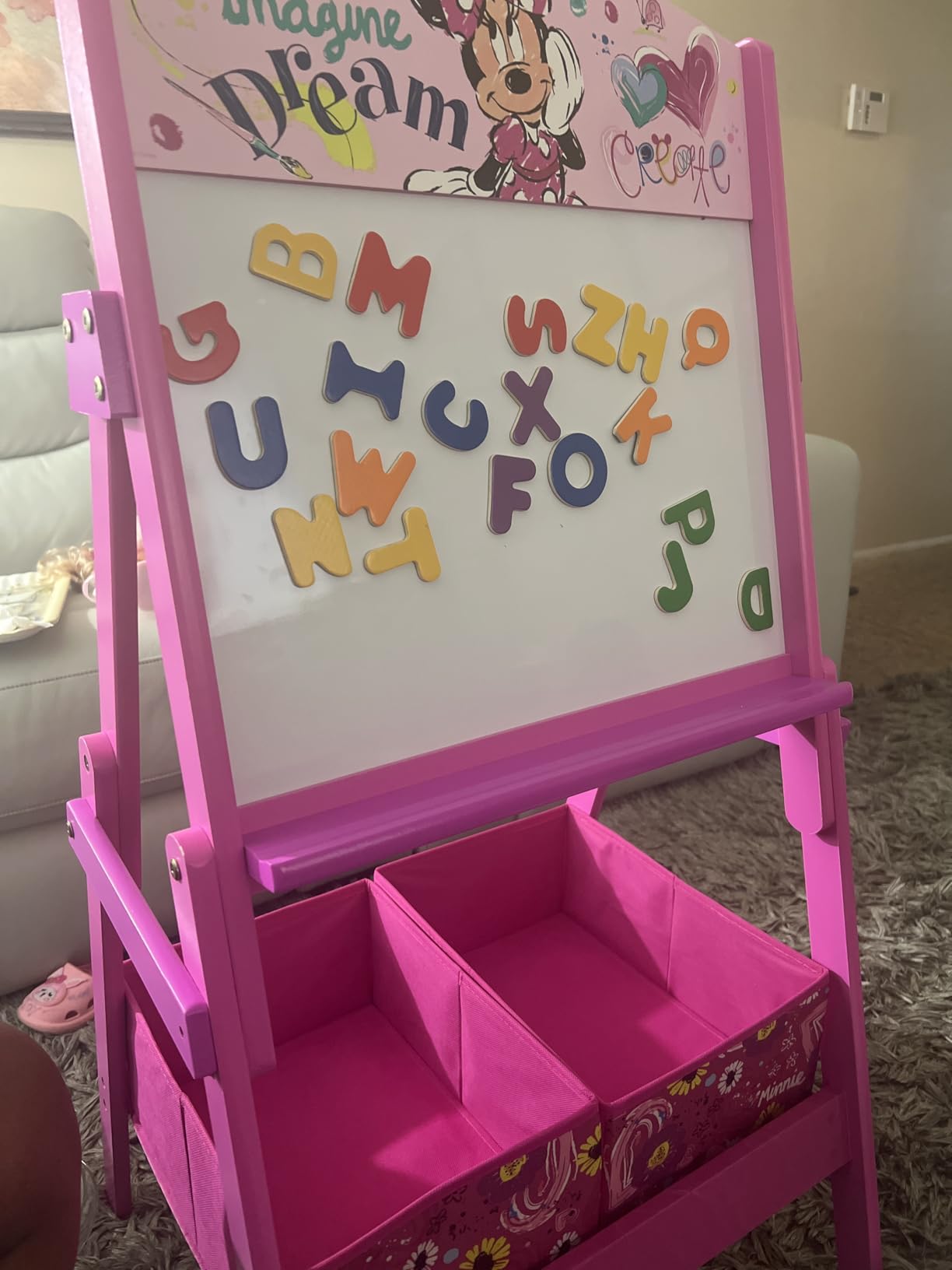 Delta Children MySize Kids Double-Sided Storage Easel - Ideal for Arts & Crafts, Drawing, Homeschooling and More - Greenguard Gold Certified, Grey customer photo 1