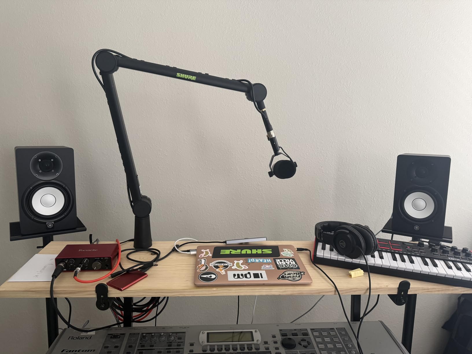 Pyle Adjustable Speaker Stand Pair - Dual Studio Monitor Tripod with Metal Base, Anti-Slip Speaker Pads, Height Adjustment from 34