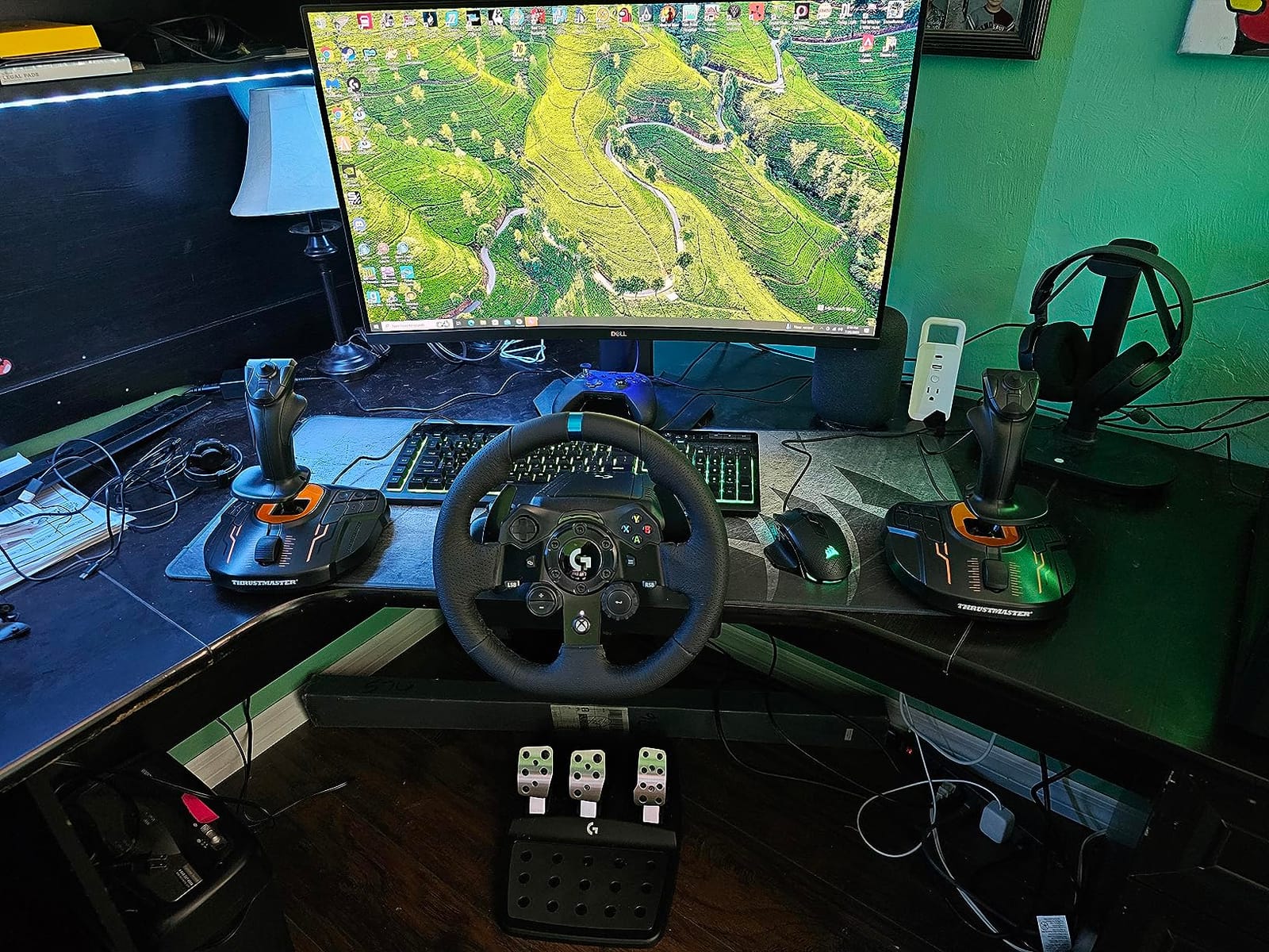 Thrustmaster T16000M FCS Space Sim Duo Combat Flight Sim Joystick - PC | Dual Hall-Effect sticks, 32 programable buttons, weighted bases, 8-way hat switch, 4 axes, twist rudder, integrated throttle customer photo 1