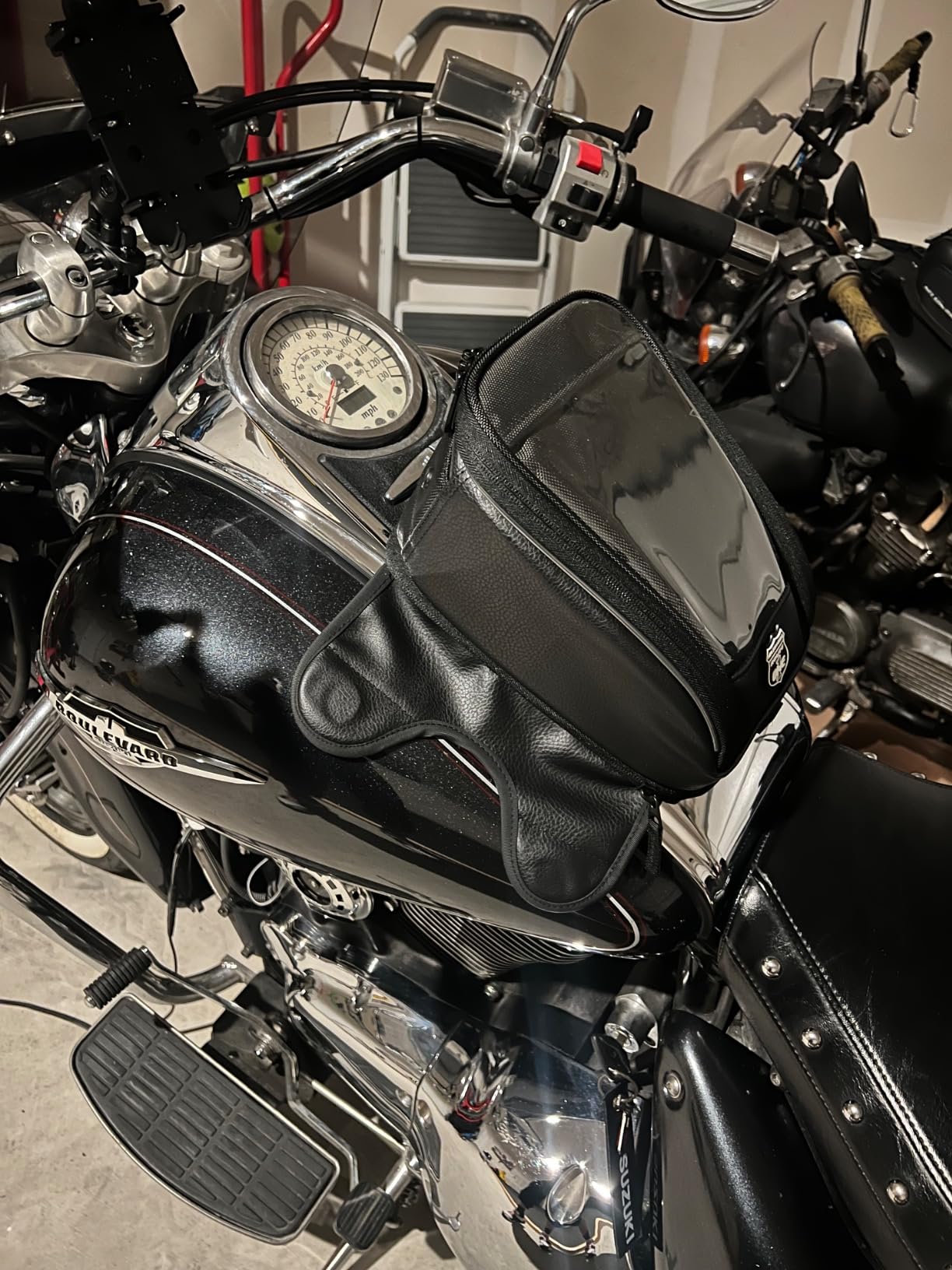 Nelson-Rigg Route 1 Journey Highway Cruiser Magnetic Tank Bag, fits Harley Davidson, Indian, Honda, Yamaha, Suzuki and more customer photo 2