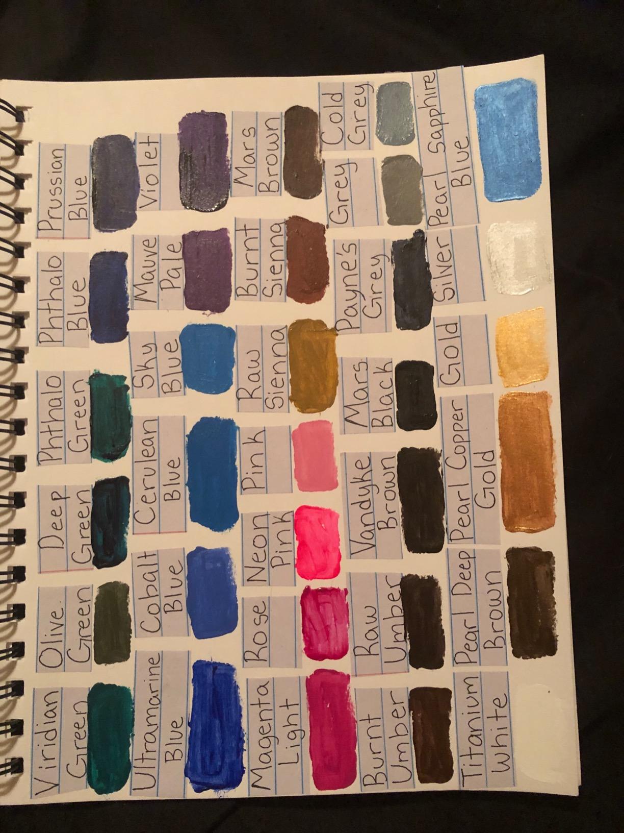 ARTEZA Acrylic Paint Set, 60 Colors, 22 ml Tubes, High-Viscosity with 5 Metallic Colors customer photo 1