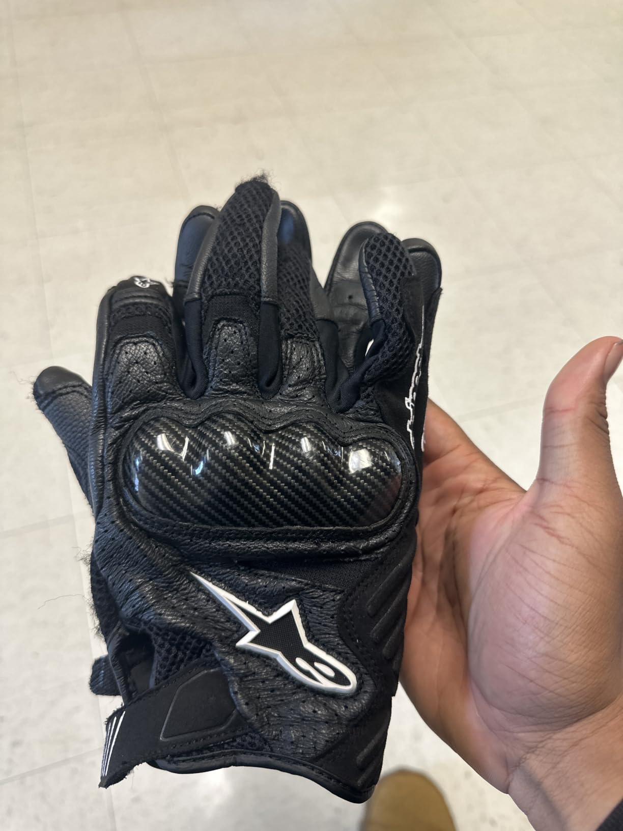 Alpinestars SMX 1 Air V2 Motorcycle Gloves Lightweight Ventilated Design Street Riding Comfort Enhanced Grip Protection customer photo 1