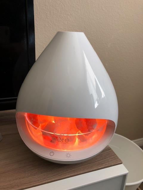 Pure Enrichment PureGlow Crystal - 2-in-1 Himalayan Salt Lamp & Ultrasonic Essential Oil Diffuser customer photo 1