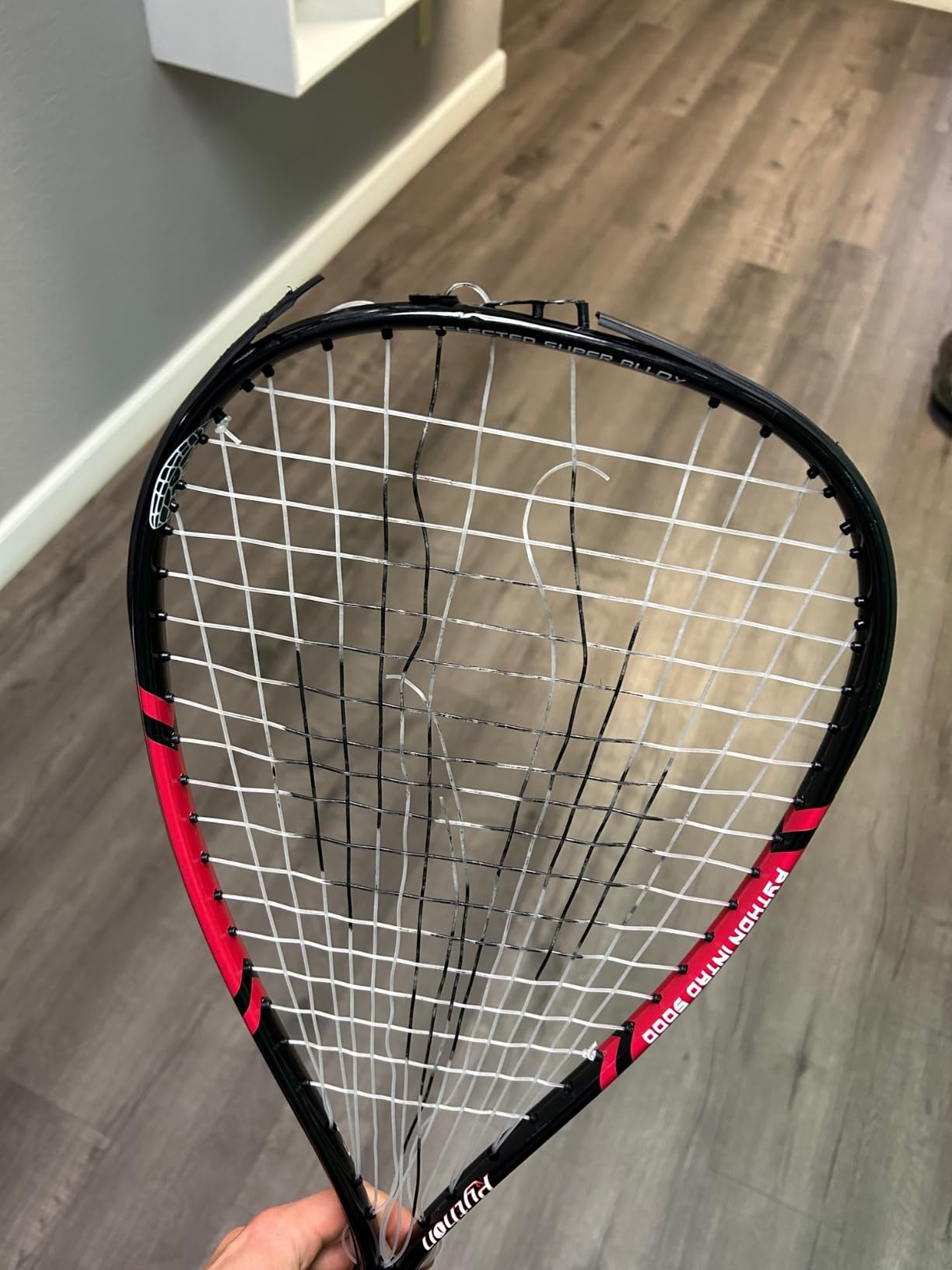 Python Intro 5000 Racquetball Racquet | Lightweight graphite racquet with oversized sweet spot for beginner power, control, and confidence. customer photo 1