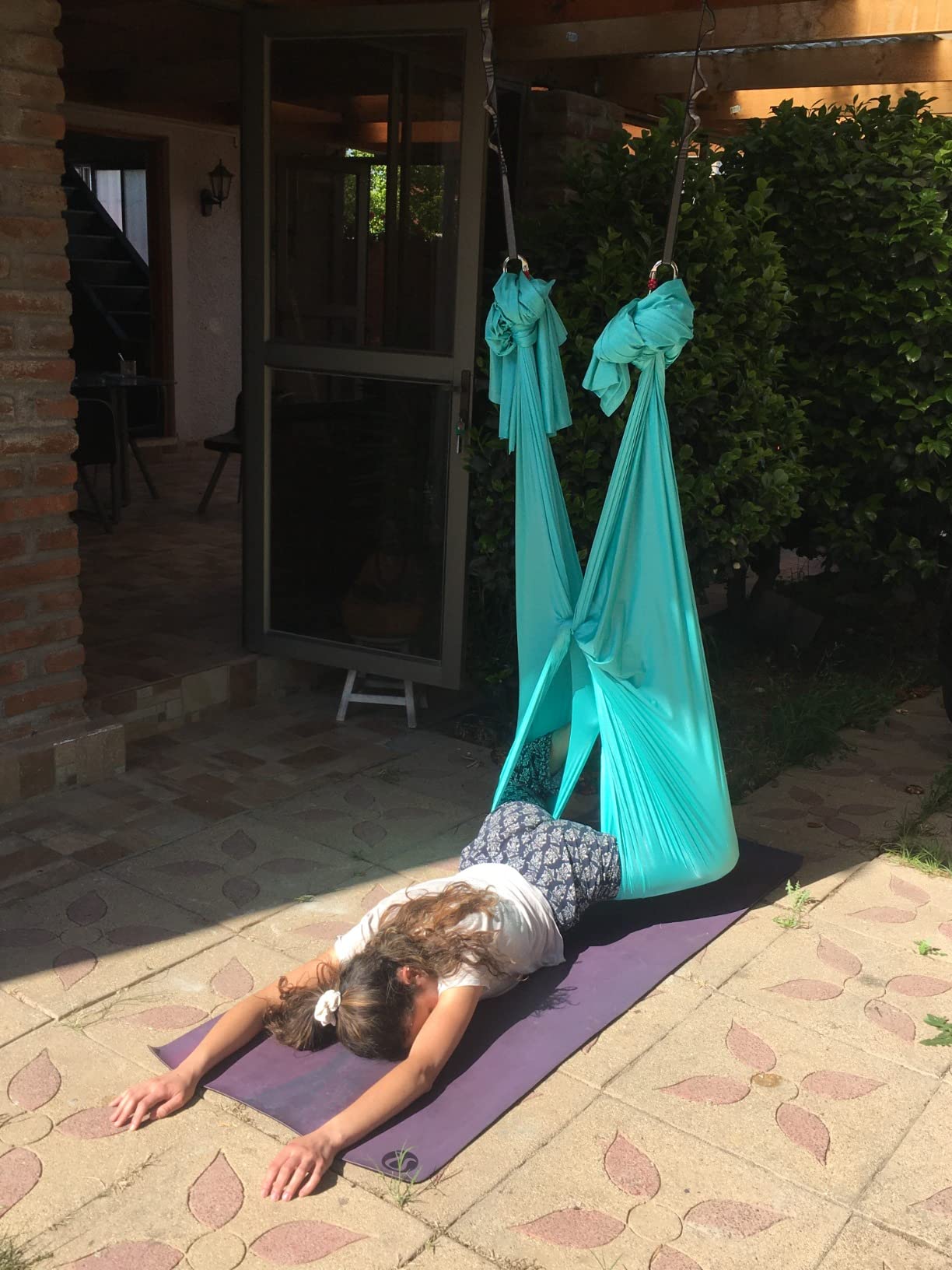 F.Life Aerial Silk Yoga Hammock & Swing for yoga Inversion, Strength training, starter hardware kit customer photo 1