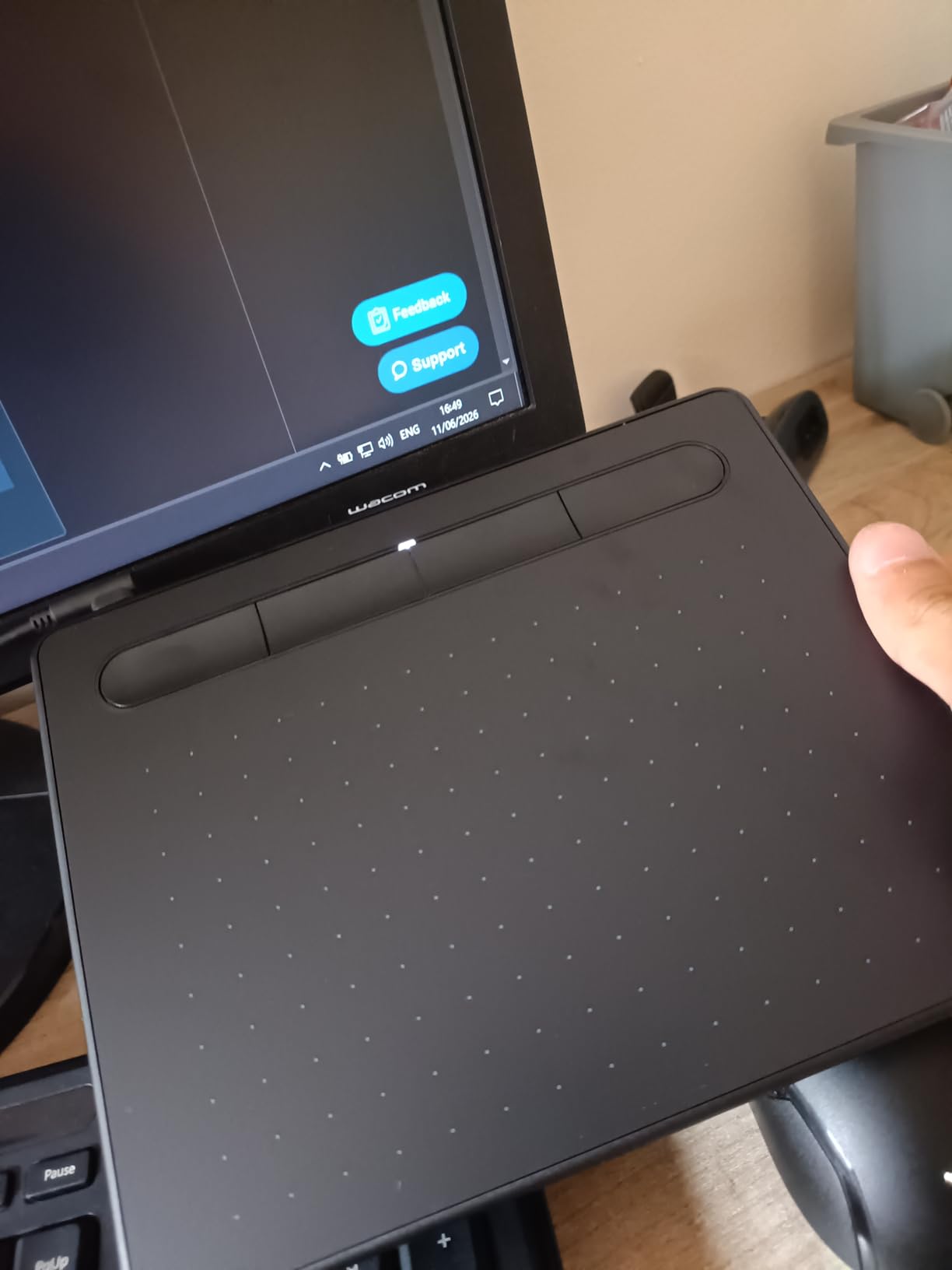 Wacom Intuos Small, Wired Graphic Drawing Tablet with Pen + Software | Battery-free pen, 4 ExpressKeys for shortcuts, works with Mac, Windows & Chromebook; Ideal for creators, students & teachers customer photo 2