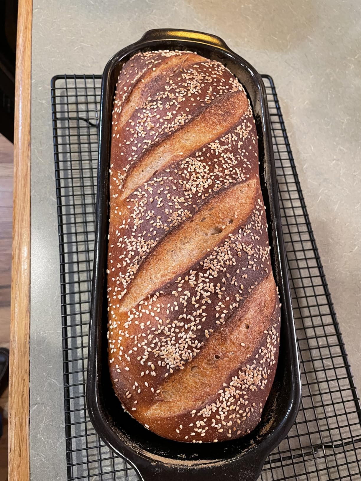 Emile Henry Italian Bread Loaf Baker | Burgundy customer photo 1