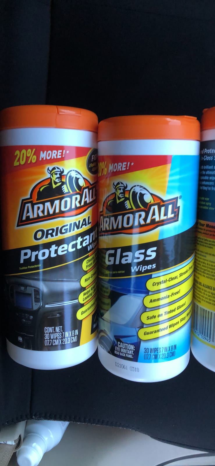 Armor All Car Interior Value Pack, 90 Count, Auto Cleaning Wipes | Car cleaning wipes, glass wipes for screens, windows and mirrors, protectant for vinyl and plastic, 30 count each customer photo 2
