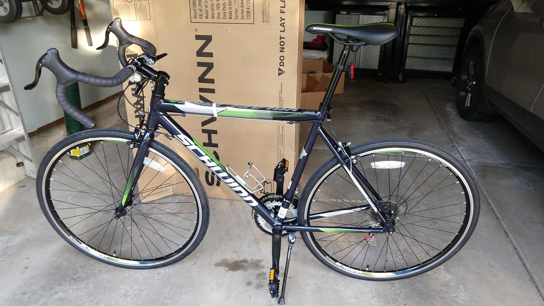 Schwinn Volare 1300 Road Bike, 700c Mens and Womens Bike, 14-Speed Drop Bar Road Bicycle, Aluminum Frame, Sport Tires, Fitness Seat, Alloy Caliper Brakes, Adult Bicycle customer photo 1