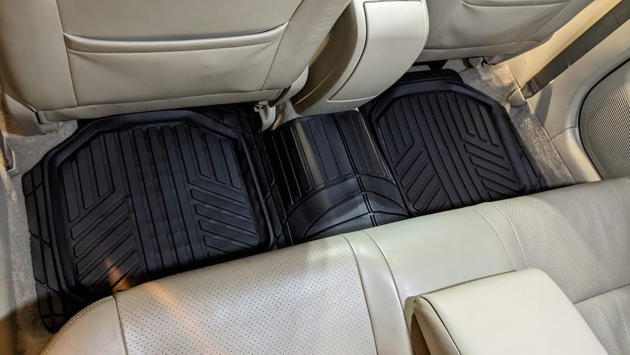 Motor Trend FlexToughXL Floor Mats for Cars Full Set, All-Weather Rubber Automotive Floor Mats, Waterproof Heavy Duty Car Mats, Flexible Floor Liners for Car Truck Van SUV, Car Floor Mats (Black) customer photo 1