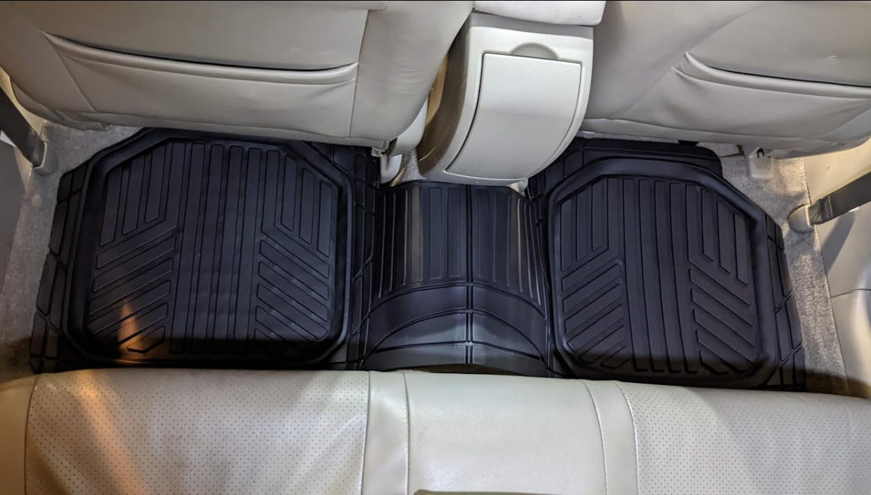 Motor Trend FlexToughXL Floor Mats for Cars Full Set, All-Weather Rubber Automotive Floor Mats, Waterproof Heavy Duty Car Mats, Flexible Floor Liners for Car Truck Van SUV, Car Floor Mats (Black) customer photo 2