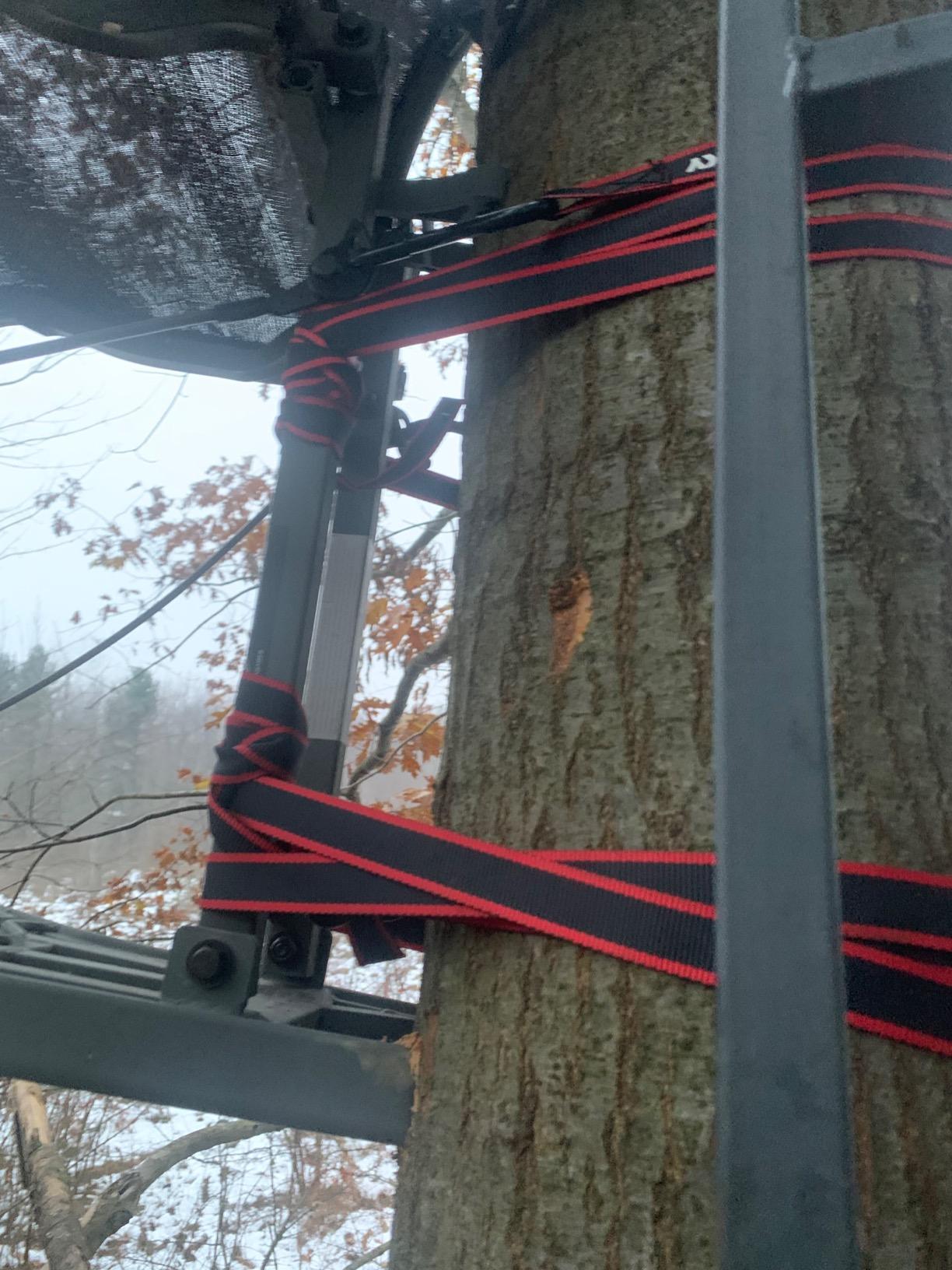 Hawk Kickback LVL Hang-On Deer Hunting Tree Stand, Deer Stand | Kick Back Footrest, XL Comfort Seat, Oversized Platform, Hawk Kickback LVL Hang-On Stand in Black, Hooks, Washers, Mesh Seat customer photo 2