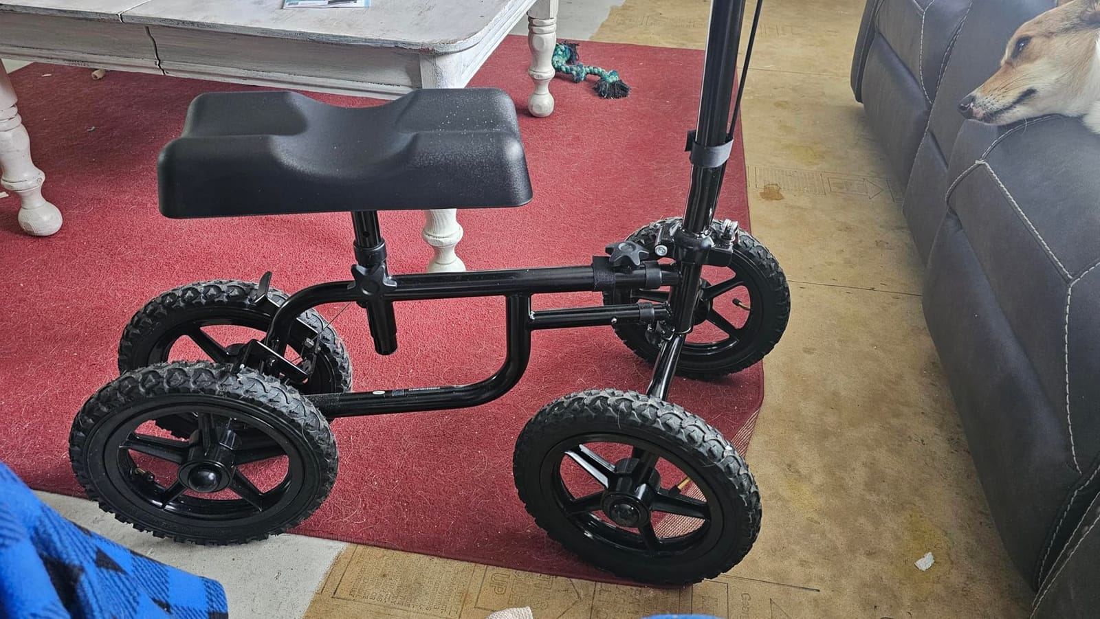 Vive Mobility All Terrain Knee Scooter Walker for Foot Injuries - Adult | Broken Leg Crutch Cart Roller for Surgery, Broken Foot, Ankle Injury - Kneeling Rolling Steerable Seated Wheel Scooter Aid customer photo 2