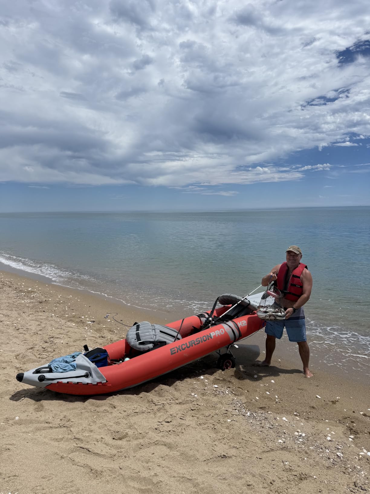 INTEX Excursion Pro K2 Inflatable Kayak 2-Person Set with Paddles & Pump | 68309EP - Portable Sit-on Tandem Kayak with Removable Skegs and Two Dry Bags for Gear, 12ft 9in x 3ft customer photo 2