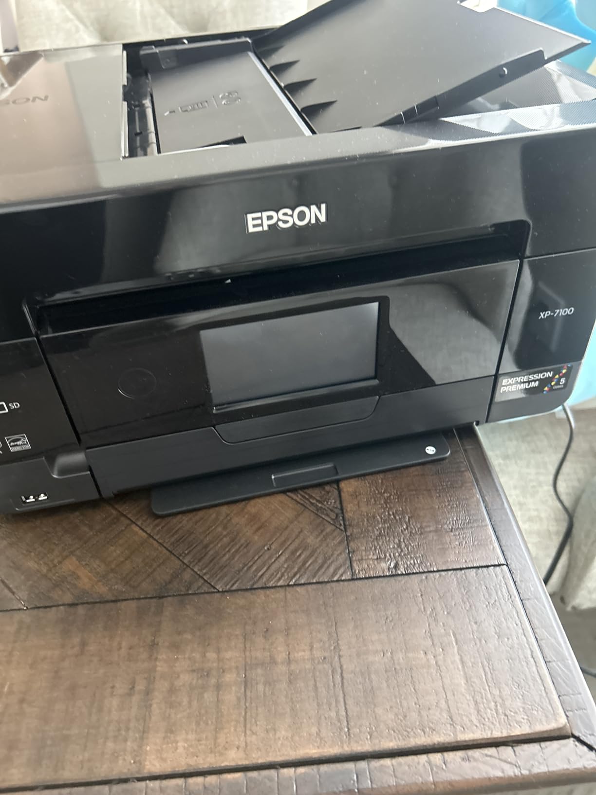 Epson Expression Premium XP-7100 Wireless All-in-One Duplex Color Photo Printer, Scanner and Copier for Computer and Mobile Printing, USB Connect, Compact, Black customer photo 1