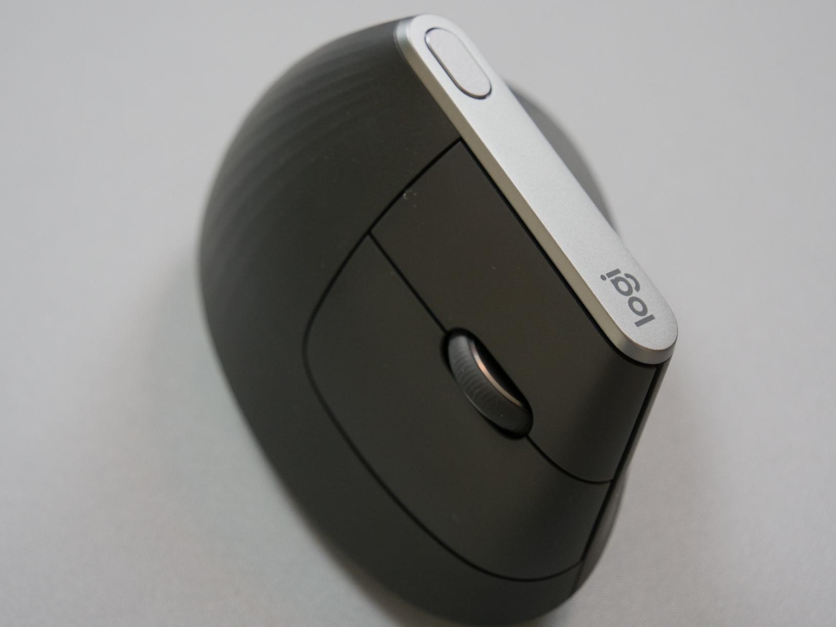 Logitech MX Vertical Wireless Mouse Ergonomic Design - Graphite | Reduces muscle strain, move content between 3 Windows and Apple computers, rechargeable customer photo 2