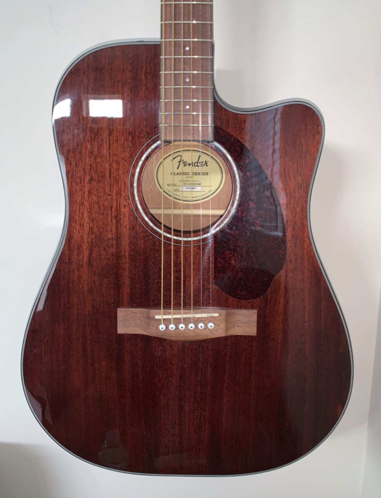 Fender CD-140SCE Acoustic Electric Guitar, Dreadnought, with Case, Mahogany | Fishman Pickup customer photo 2