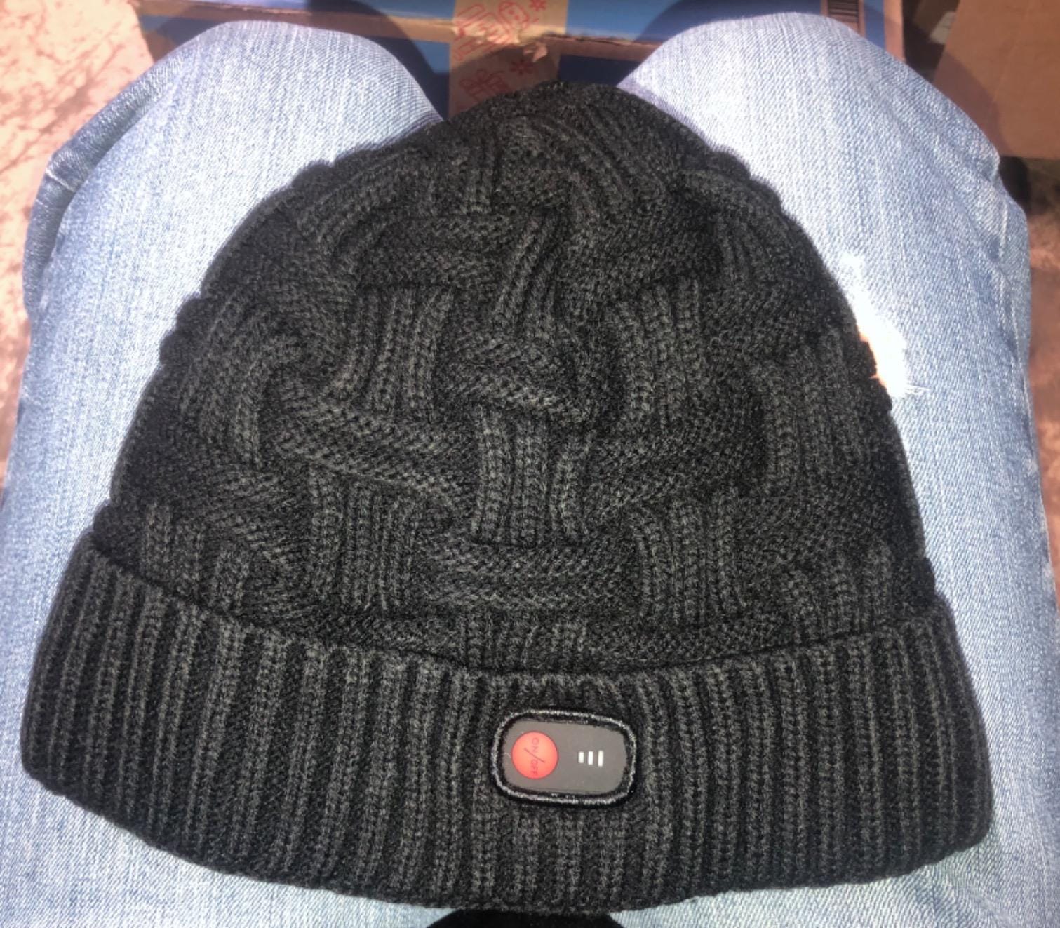 Autocastle Men Women Rechargeable Electric Warm Heated Hat Winter Battery Heat Skull Beanie customer photo 1