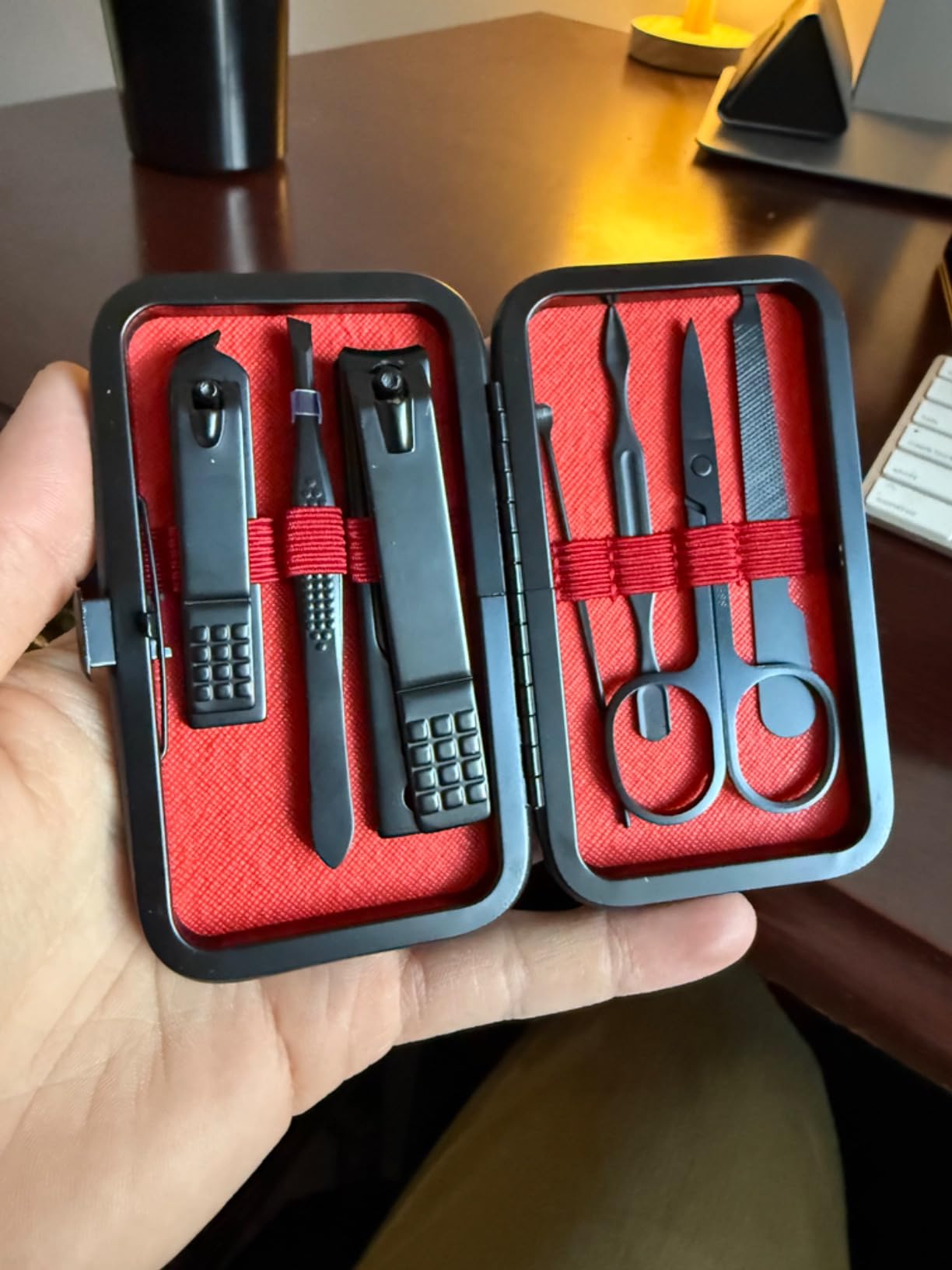 Aceoce Manicure Set Professional Nail Clippers Set Manicure Pedicure Kit | Stainless Steel Finger Toe nail Clippers,Mens Accessories,Personal Care Tools,Travel Nail Care Tools Kit,Gifts for Men Women customer photo 1
