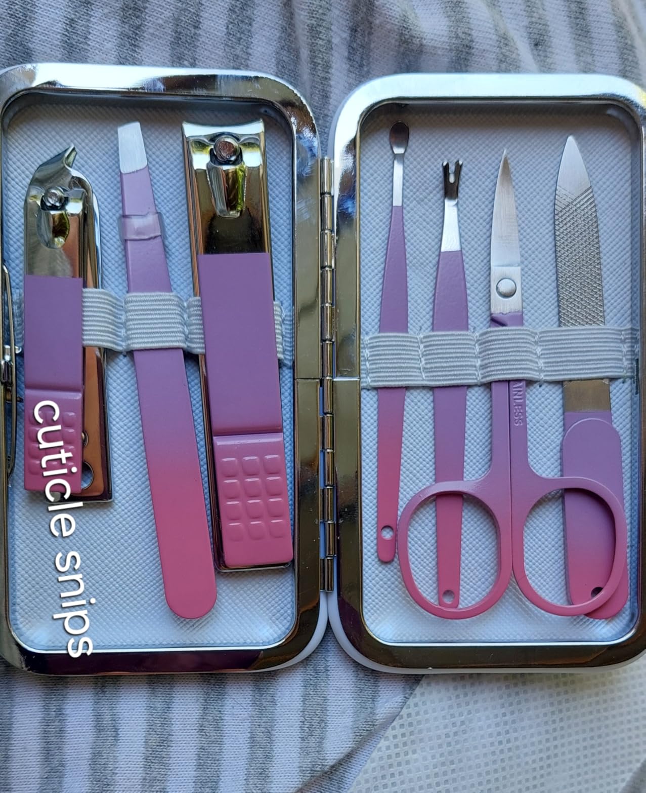 Aceoce Manicure Set Professional Nail Clippers Set Manicure Pedicure Kit | Stainless Steel Finger Toe nail Clippers,Mens Accessories,Personal Care Tools,Travel Nail Care Tools Kit,Gifts for Men Women customer photo 2