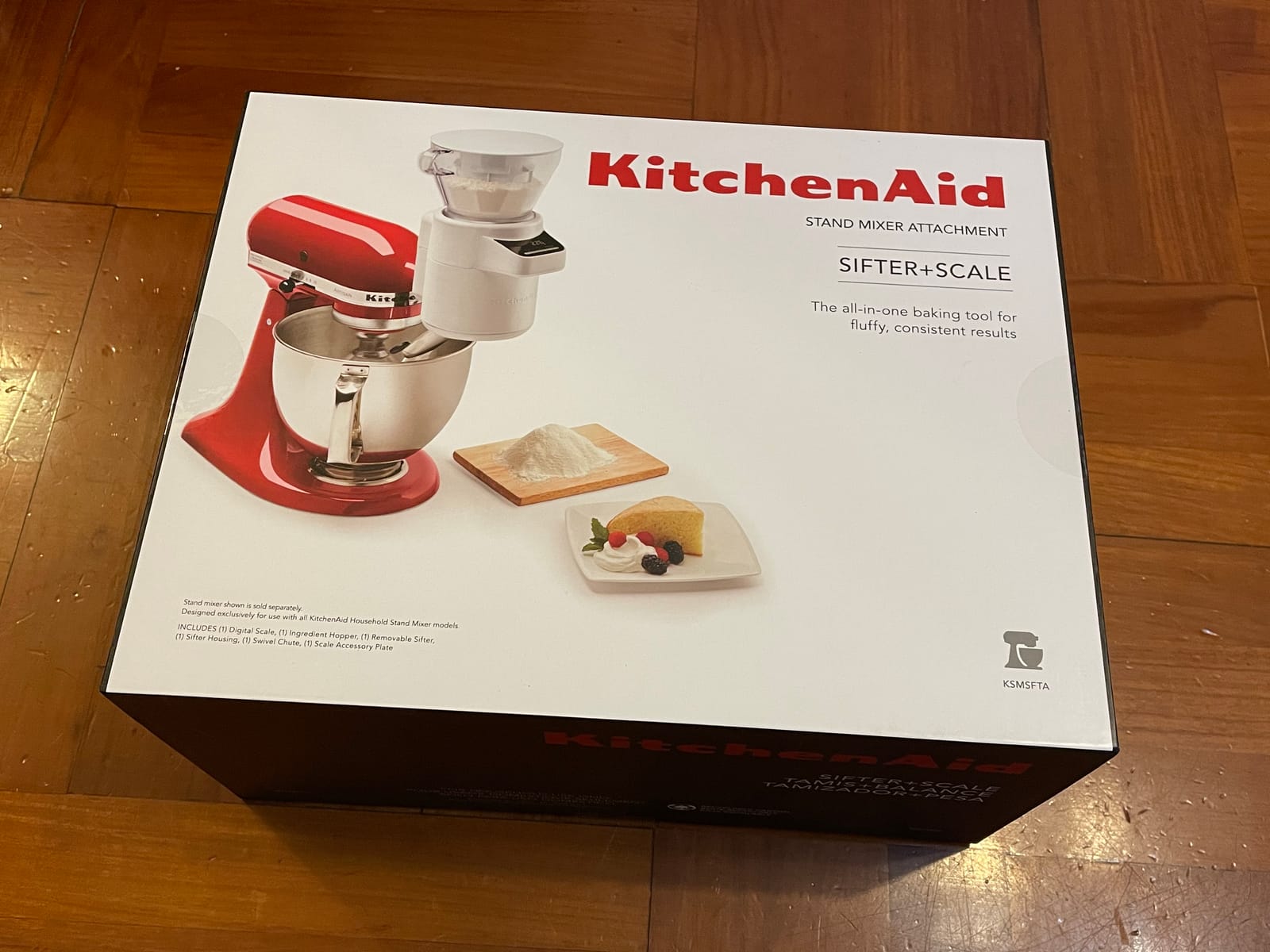 KitchenAid KSMSFTA Sifter with Scale Attachment for KitchenAid Stand Mixers | Fits all Household KitchenAid Stand Mixers, Auto, Hand free sifting, Digital Scale, 4 cup hopper, storage case customer photo 2