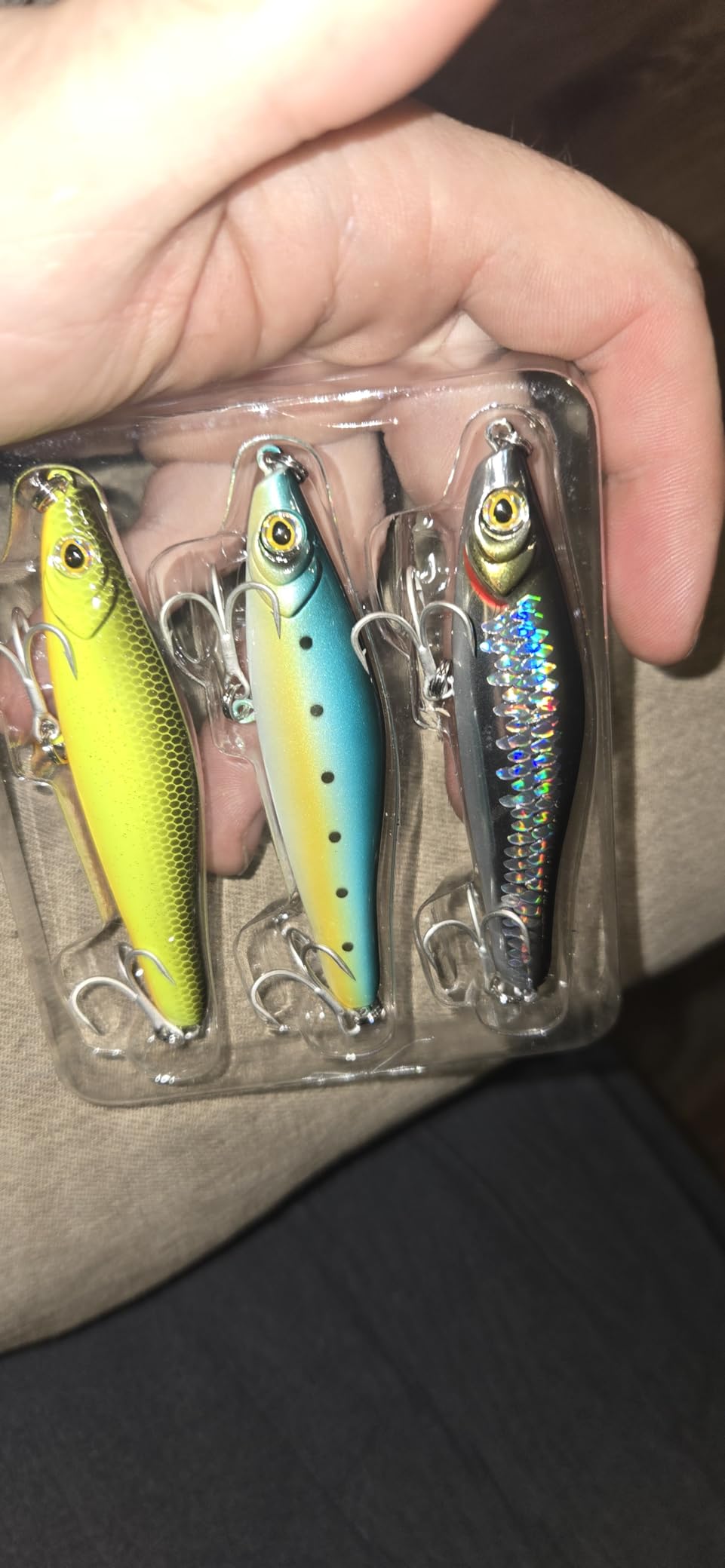 TRUSCEND Swimmax Easy Catch Fishing Lures with BKK Hooks, Wiggling, Vibrating, Rattling and Gurgling for More Bite, Heavy-Duty Dyneema Fiber Jointed Swimbaits for Bass, Trout, Walleye, Crappie, Pike customer photo 1