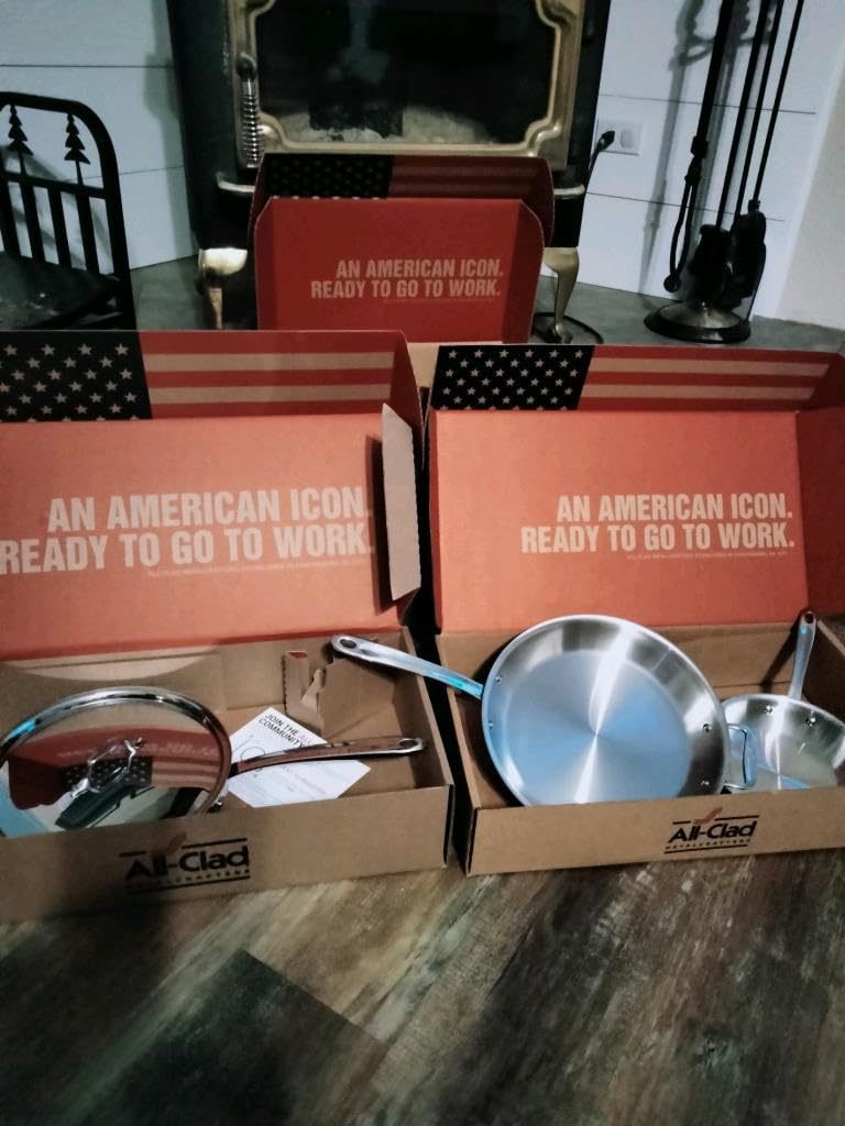All-Clad D3 Stainless Steel 7 Piece Cookware Set- Made in USA- Includes Frying Pans, Saucepan, SautePan, Stockpot - Professional Grade -Oven Safe & Induction Compatible customer photo 1