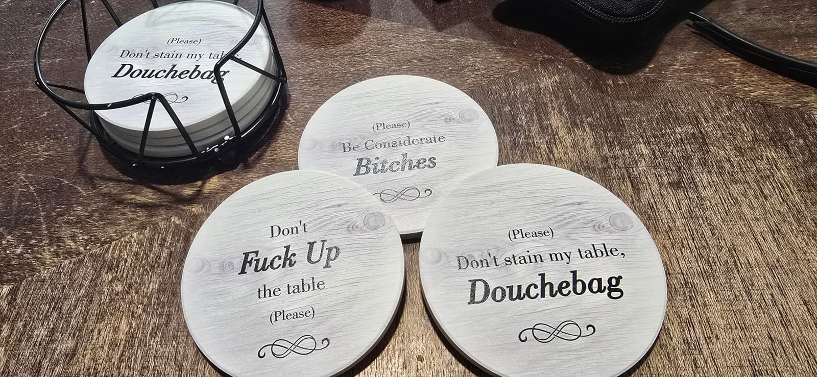 Funny Coasters - Perfect White Elephant Gifts - Unique Gifts for Women Men - Gag Gifts - Funny Housewarming Gifts customer photo 2