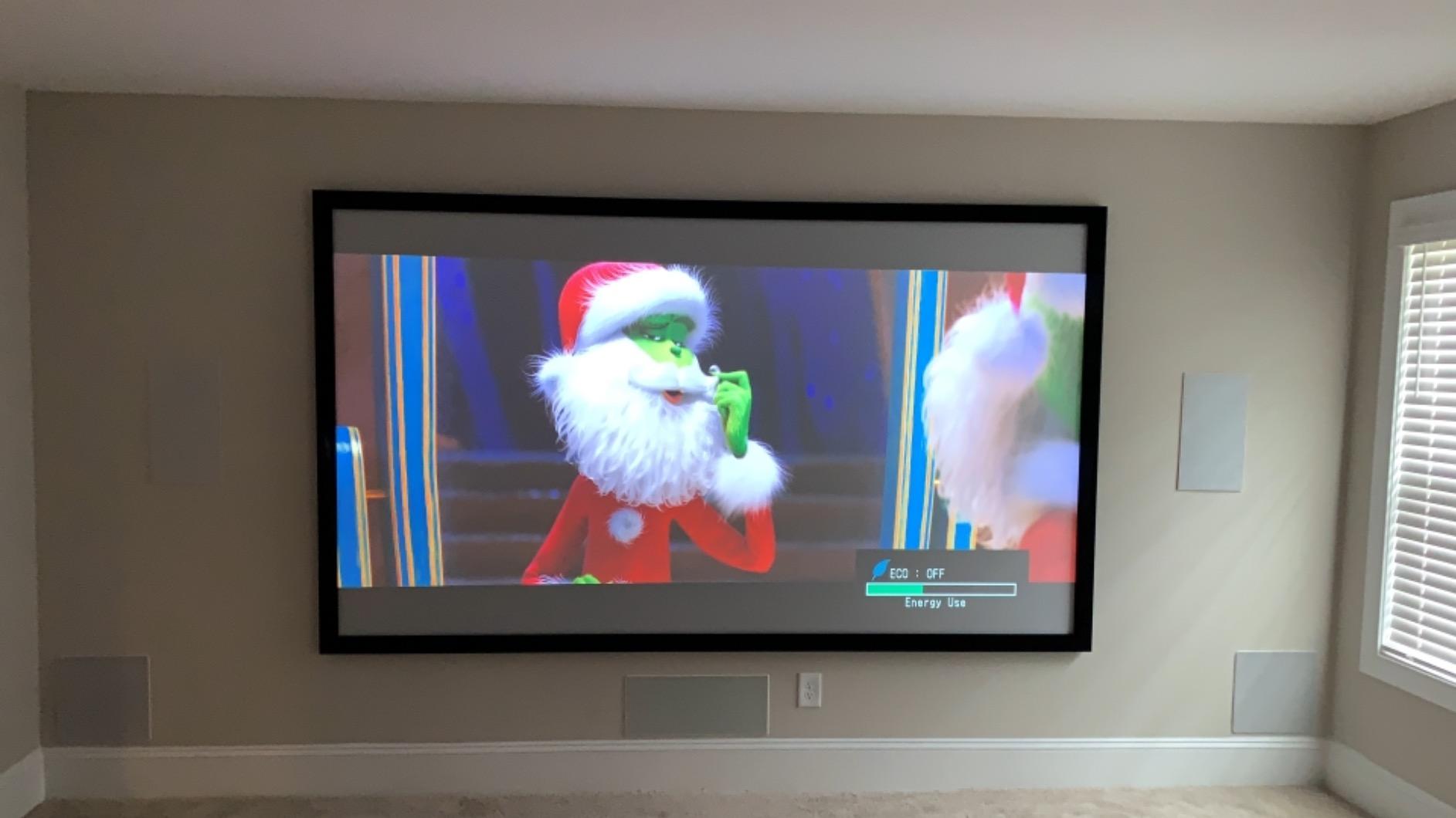 Monoprice Carbon Fiber In-Wall Speaker - 10 Inch (Each) 300 Watt Subwoofer, Easy Install For Home Theater - Alpha Series, Off-White customer photo 2
