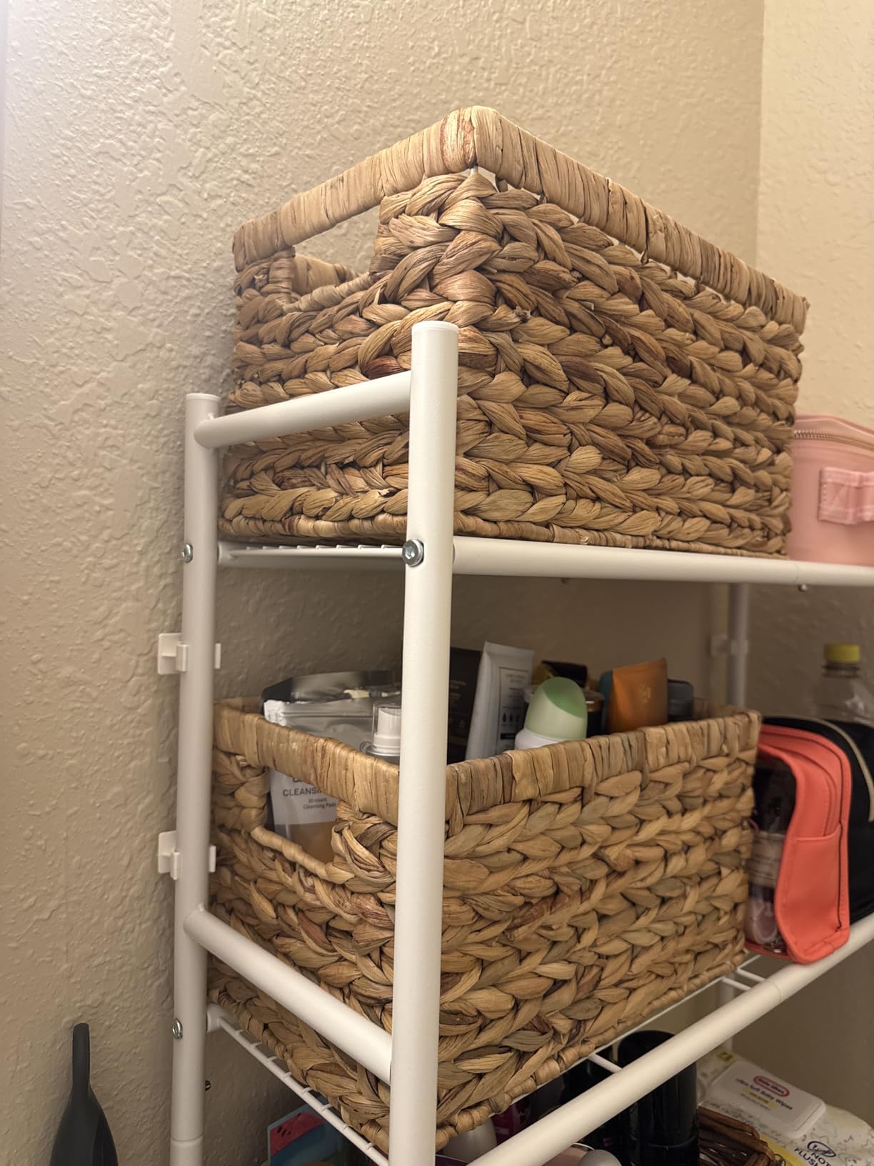 StorageWorks Wicker Baskets, Wicker Storage Baskets for Shelves, 2-Pack | Hyacinth Wicker Baskets for Storage, Woven Baskets for Organizing, Woven Baskets for Storage, Pantry Organizers and Storage customer photo 1