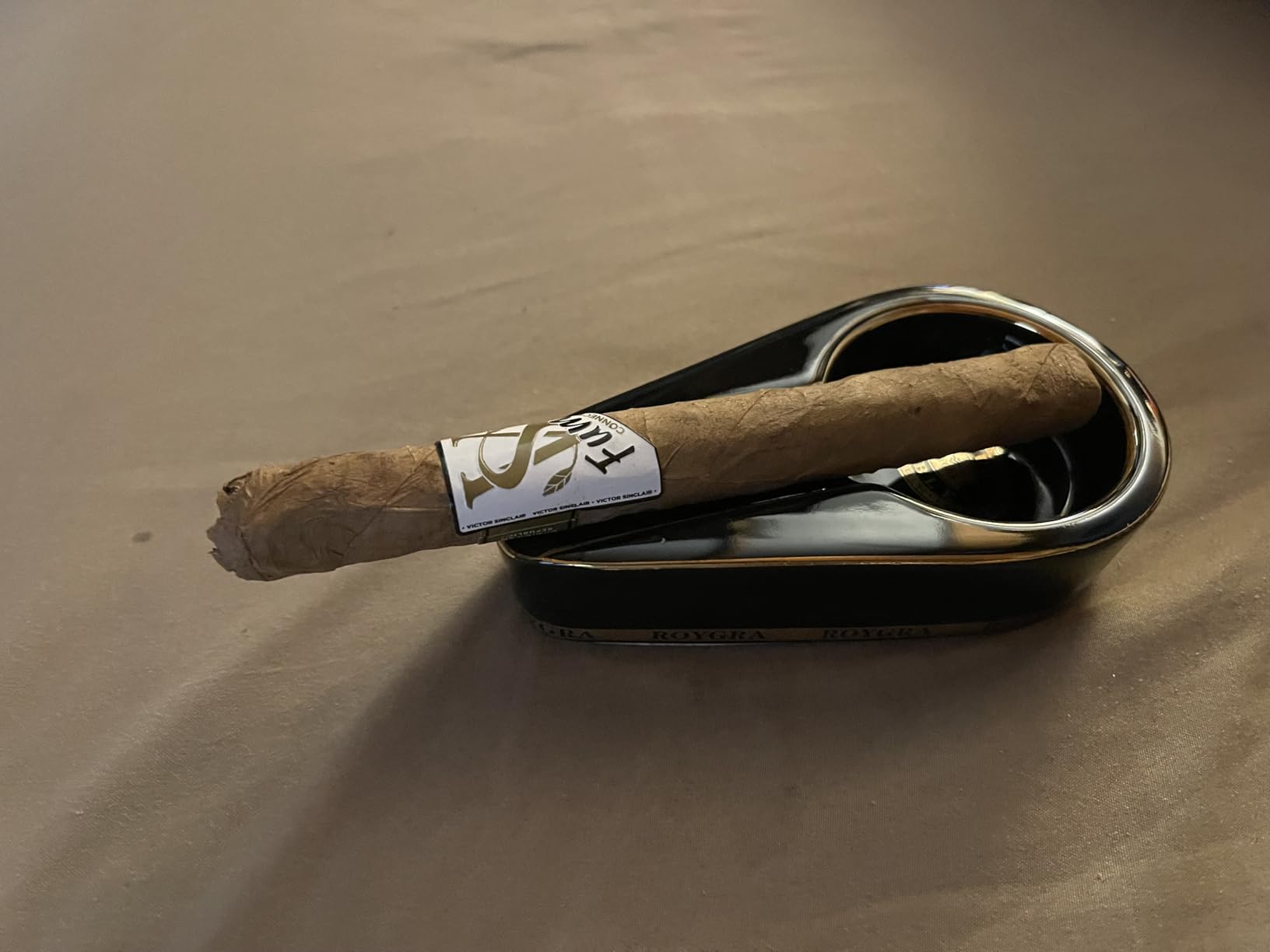 roygra Cigar Ash Tray, Outdoor Ashtray for Outside Patio, Single Holder | Handcrafted Ceramic, Portable Indoor Ashtrays for Cigars Cigarettes customer photo 1