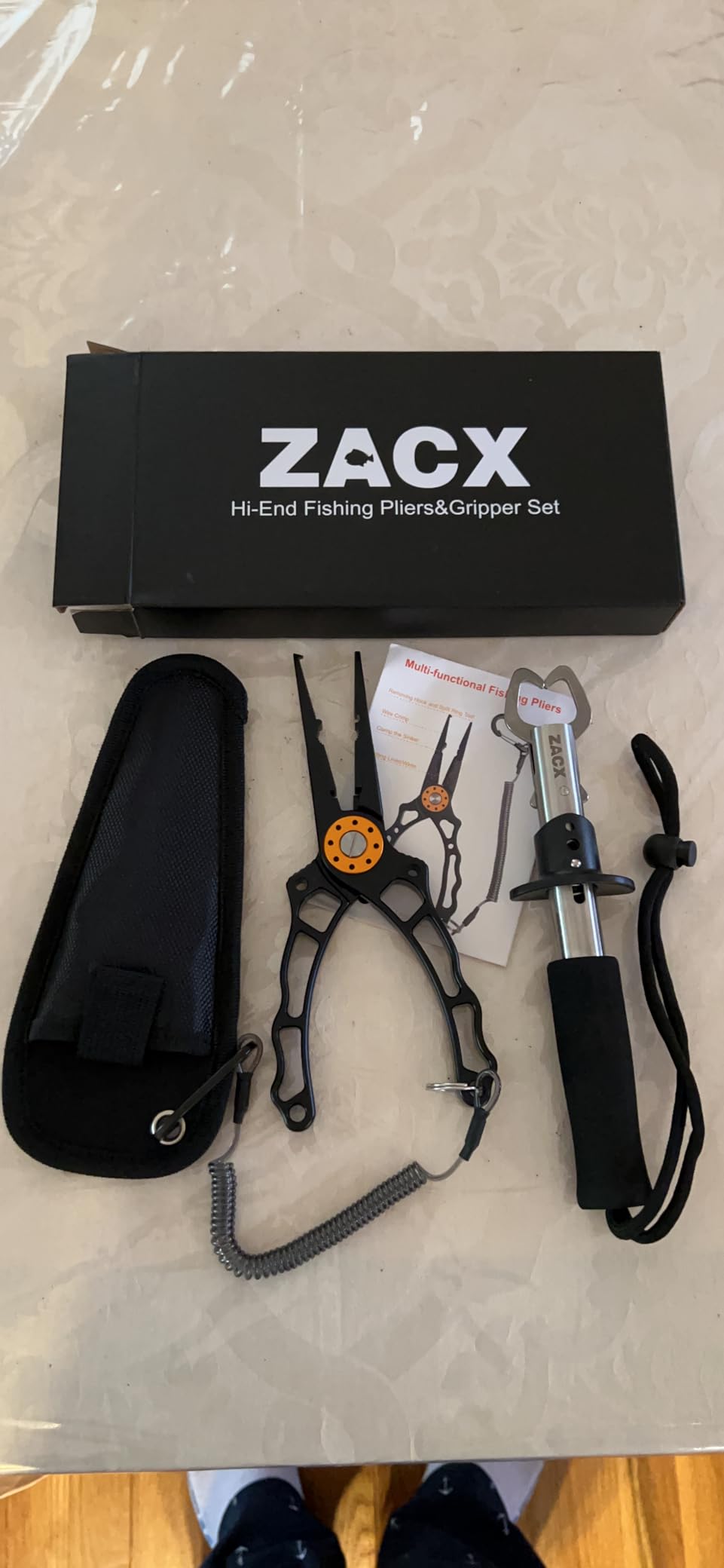 ZACX Fish Lip Gripper Pliers - Upgraded Multi-Function Hook Remover and Split Ring Pliers for Fly Fishing, Ice Fishing, Fishing Gear customer photo 2